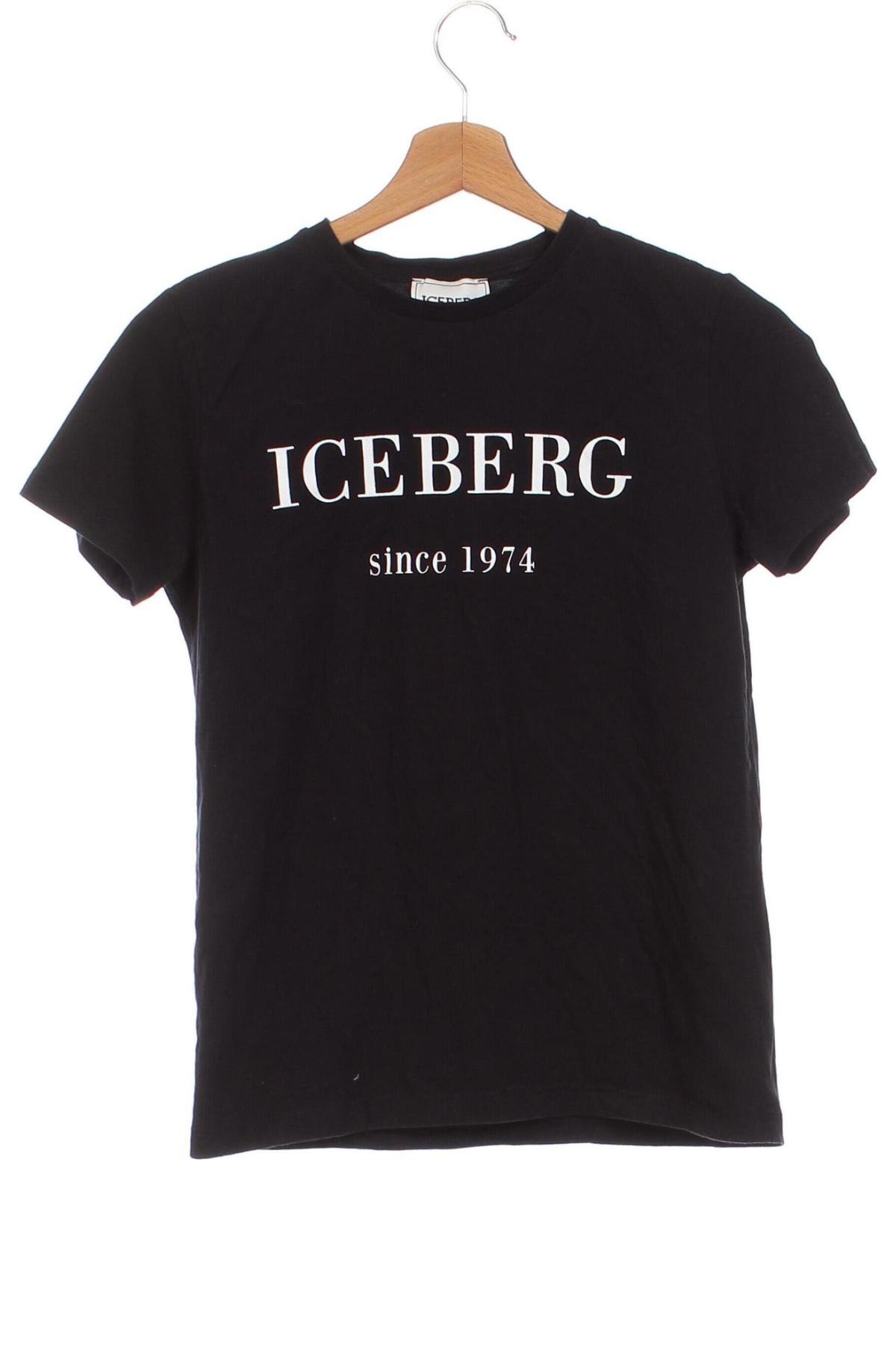 Dziecięcy T-shirt Iceberg, Rozmiar 11-12y/ 152-158 cm, Kolor Czarny, Cena 191,26 zł