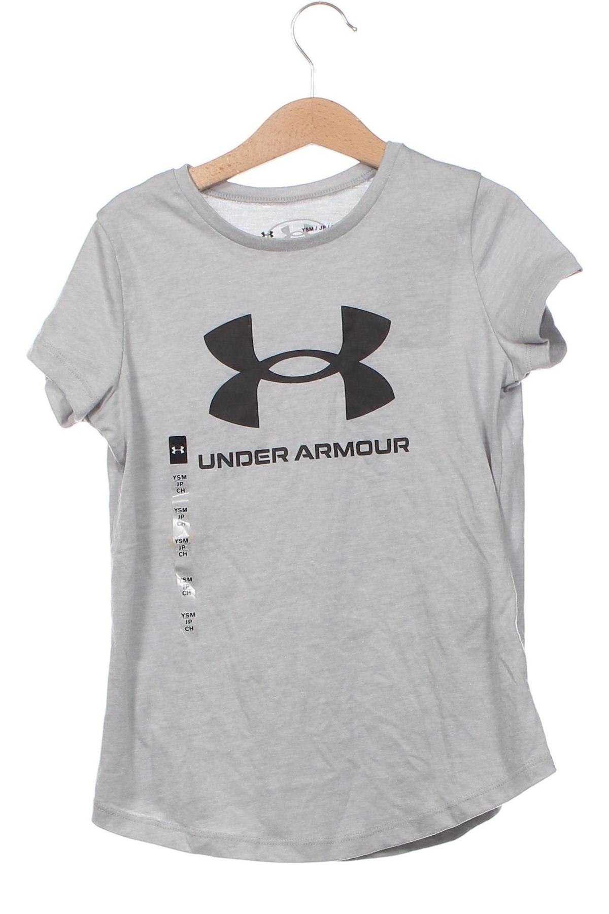 Kinder T-Shirt Under Armour, Größe 7-8y/ 128-134 cm, Farbe Grau, Preis € 13,89