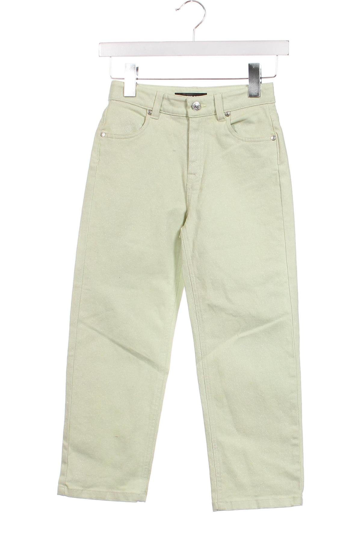 Dziecięce jeansy Guess, Rozmiar 7-8y/ 128-134 cm, Kolor Zielony, Cena 129,14 zł