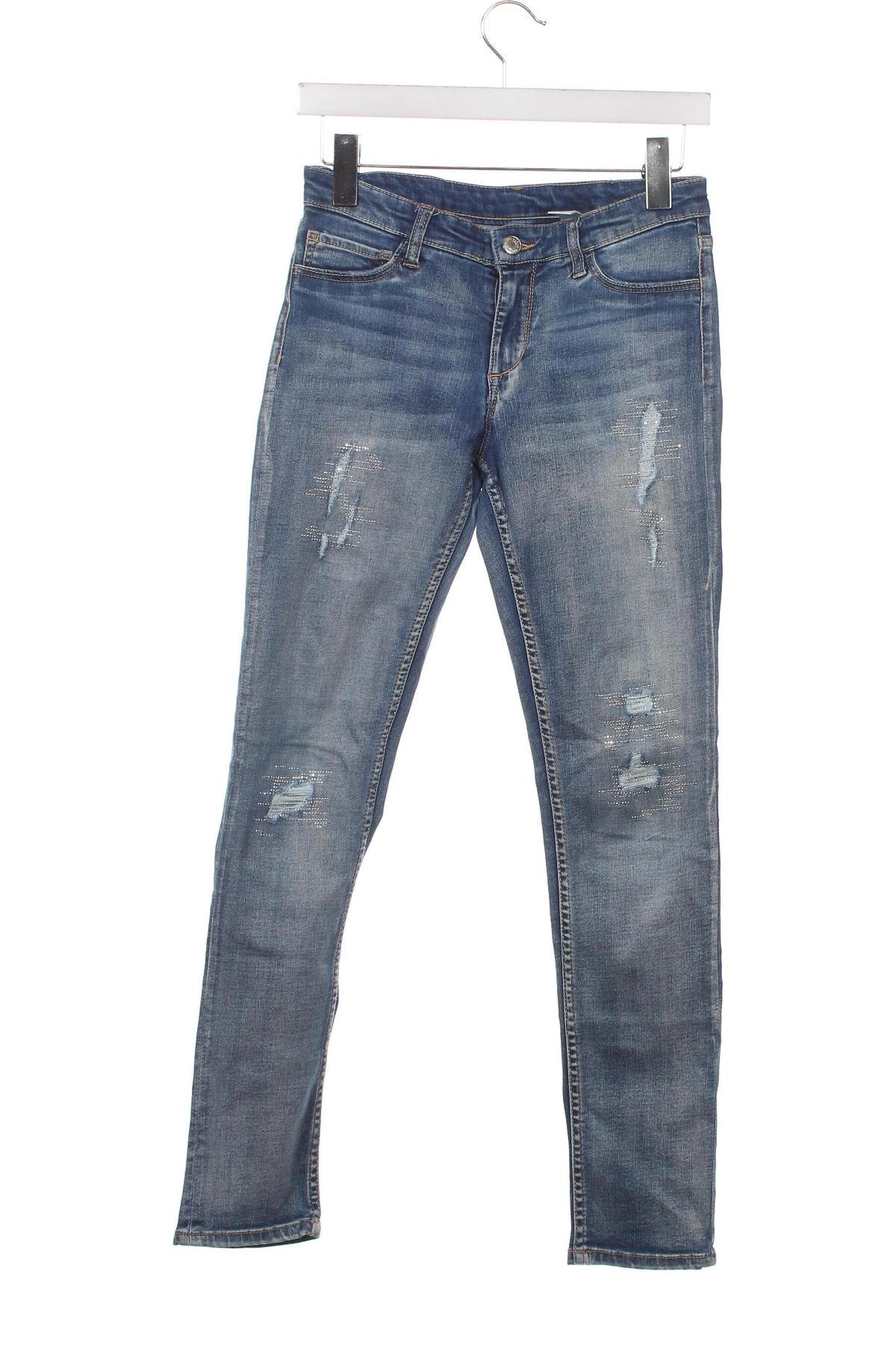 Dziecięce jeansy H&M, Rozmiar 12-13y/ 158-164 cm, Kolor Niebieski, Cena 33,78 zł