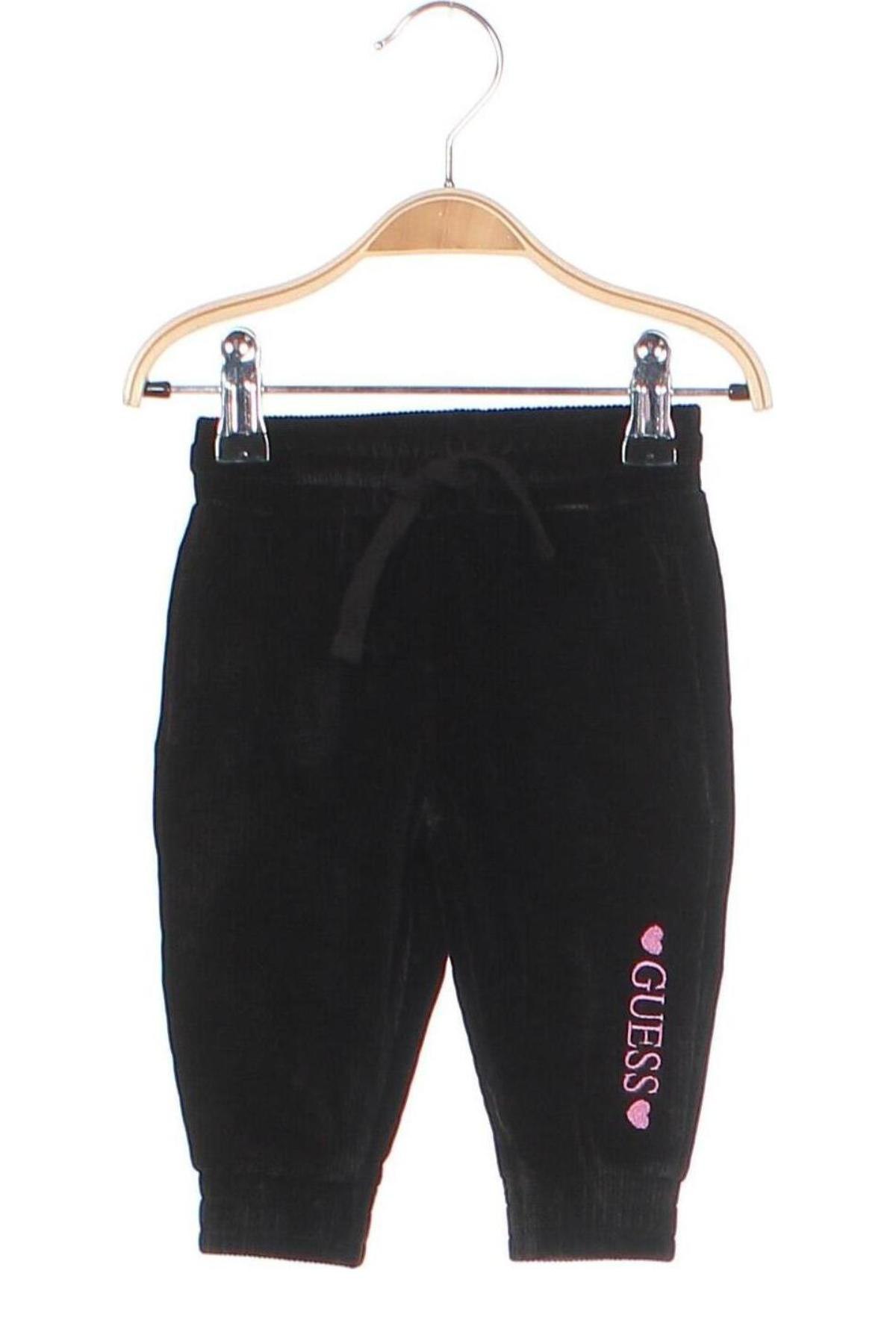 Детски панталон Guess, Размер 3-6m/ 62-68 см, Цвят Черен, Цена 33,21 лв.