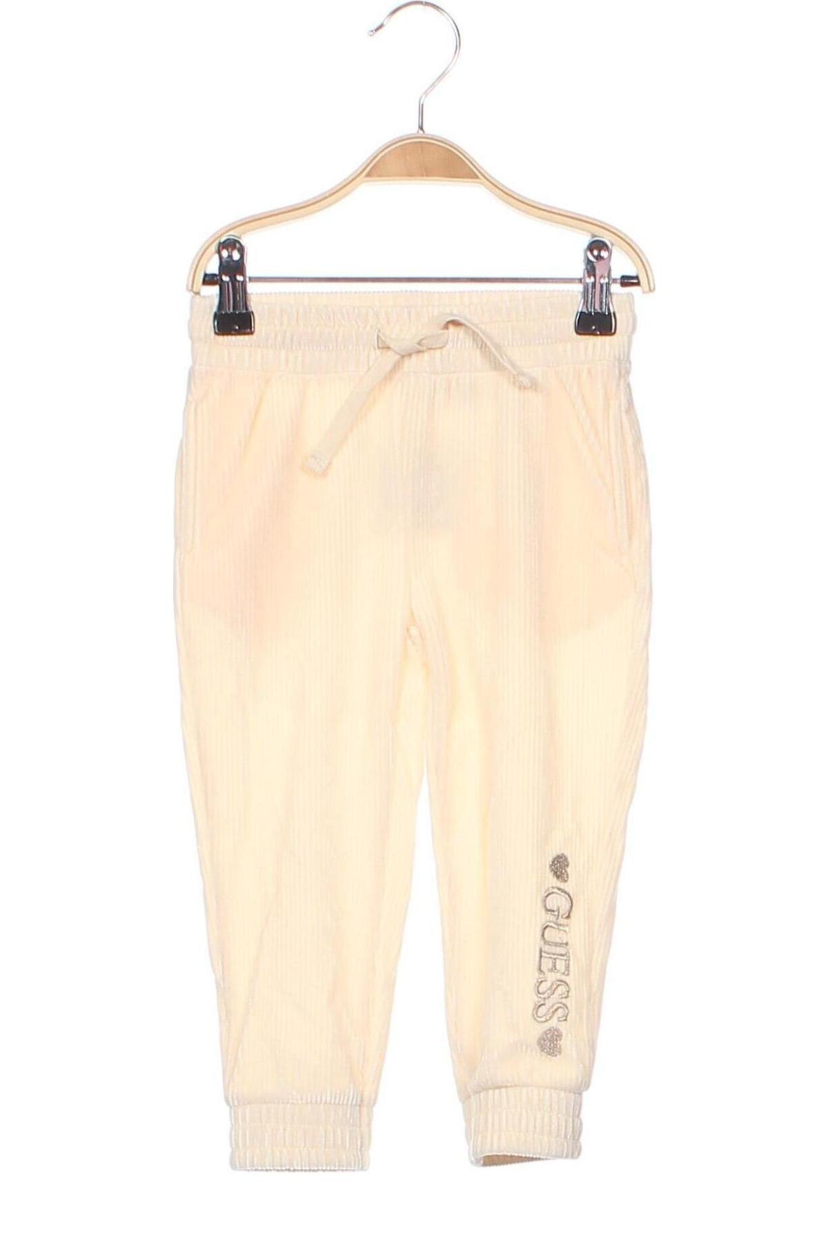 Παιδικό παντελόνι Guess, Μέγεθος 18-24m/ 86-98 εκ., Χρώμα Εκρού, Τιμή 21,29 €