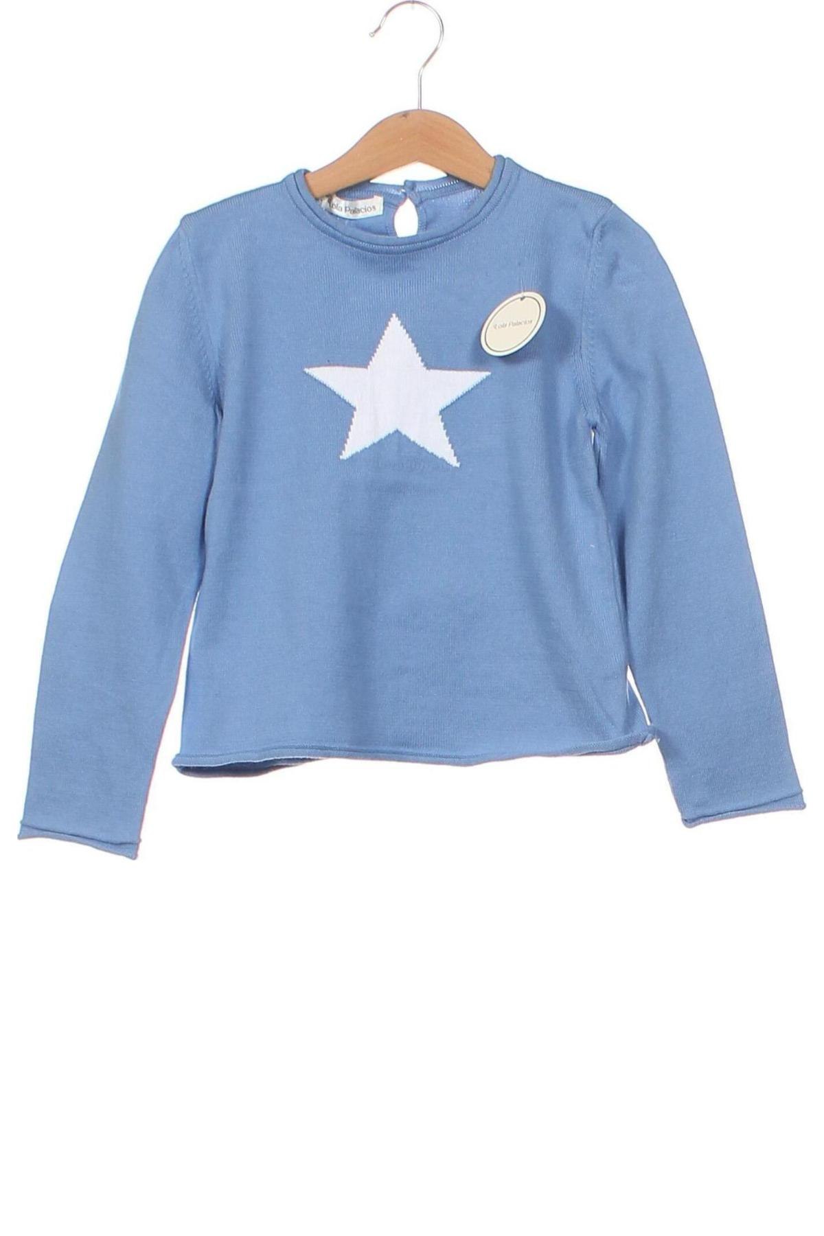 Детски пуловер Lola Palacios, Размер 3-4y/ 104-110 см, Цвят Син, Цена 13,50 лв.