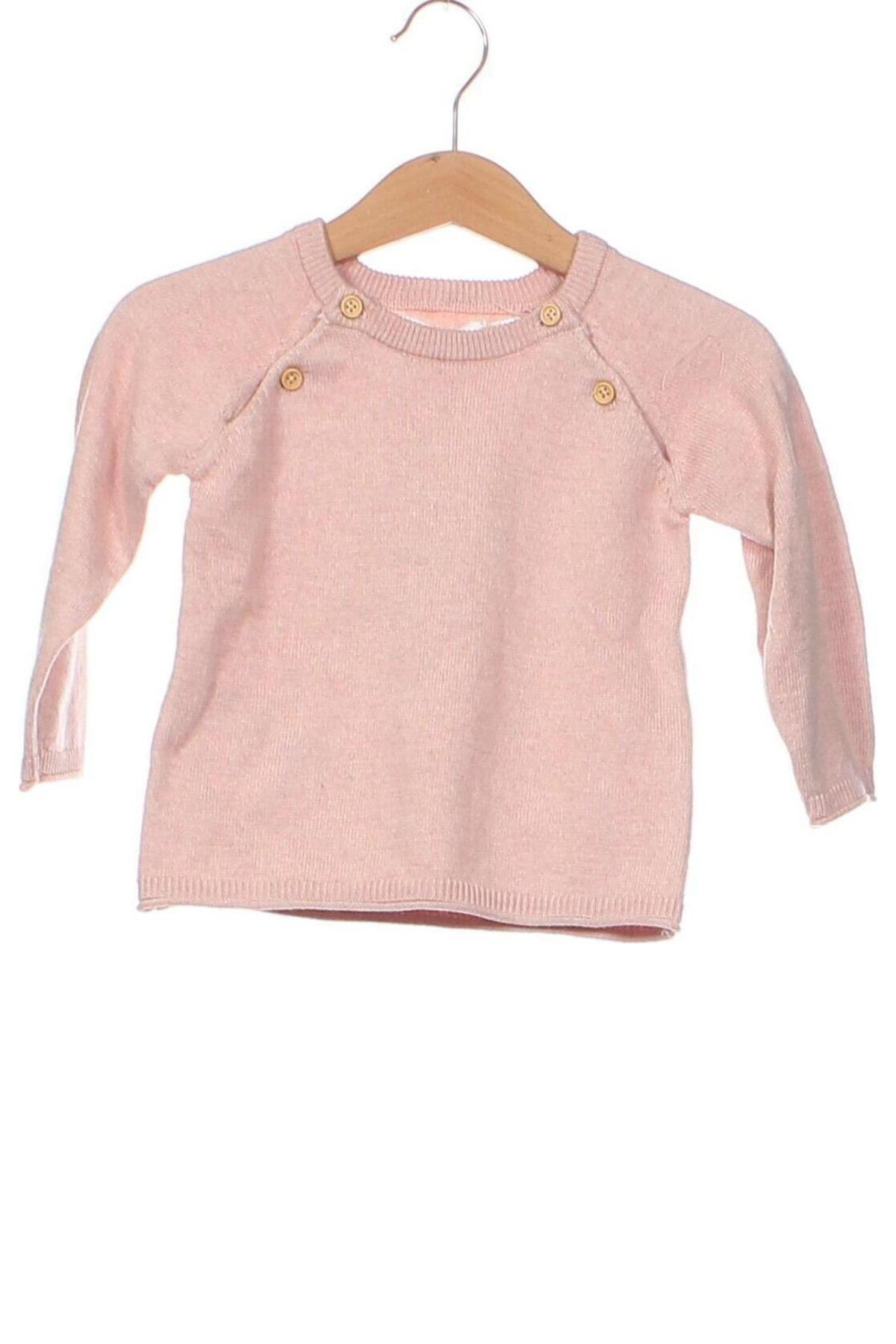Детски пуловер Mango, Размер 6-9m/ 68-74 см, Цвят Розов, Цена 7,83 лв.