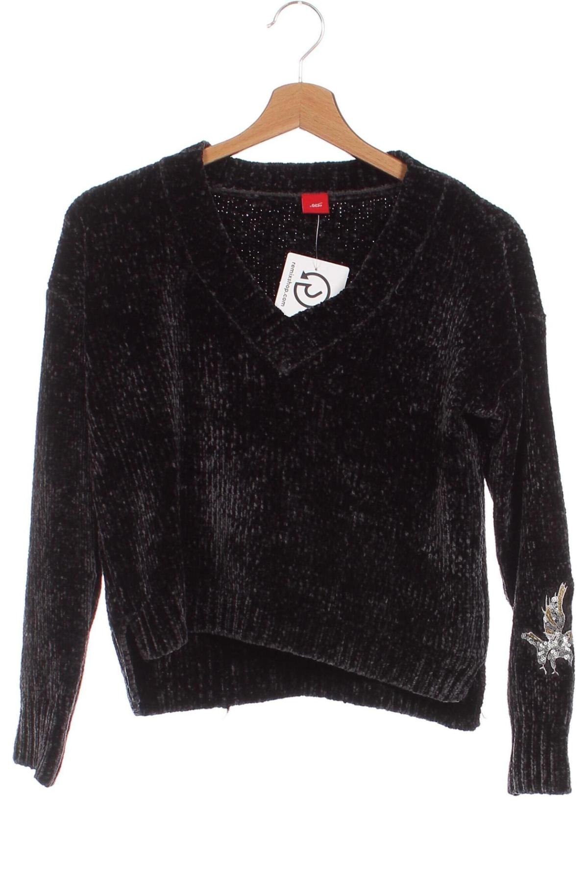 Детски пуловер S.Oliver, Размер 10-11y/ 146-152 см, Цвят Черен, Цена 8,00 лв.