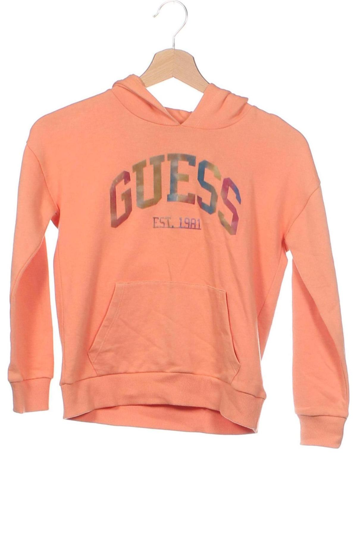 Gyerek sweatshirt Guess, Méret 7-8y / 128-134 cm, Szín Narancssárga
, Ár 12 651 Ft