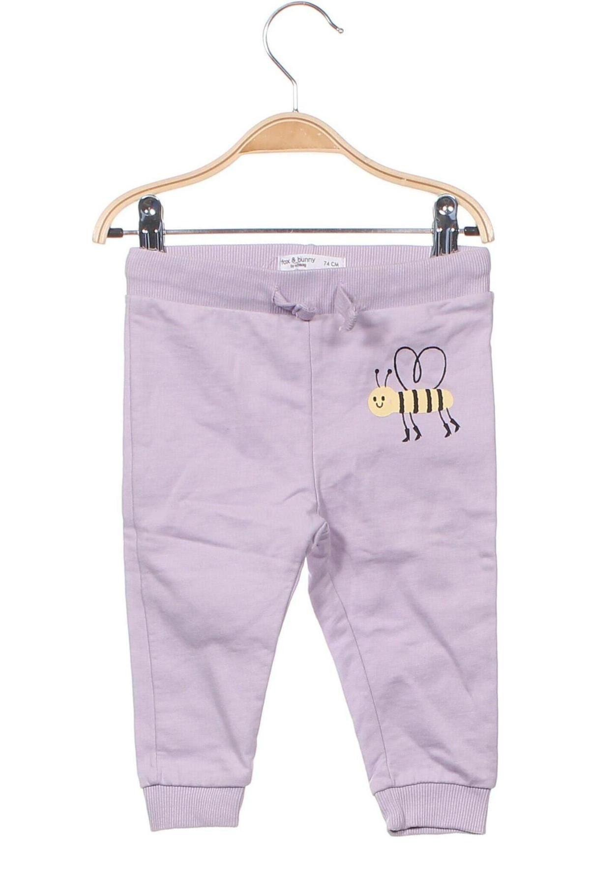 Pantaloni de trening, pentru copii Sinsay, Mărime 9-12m/ 74-80 cm, Culoare Mov, Preț 74,00 Lei