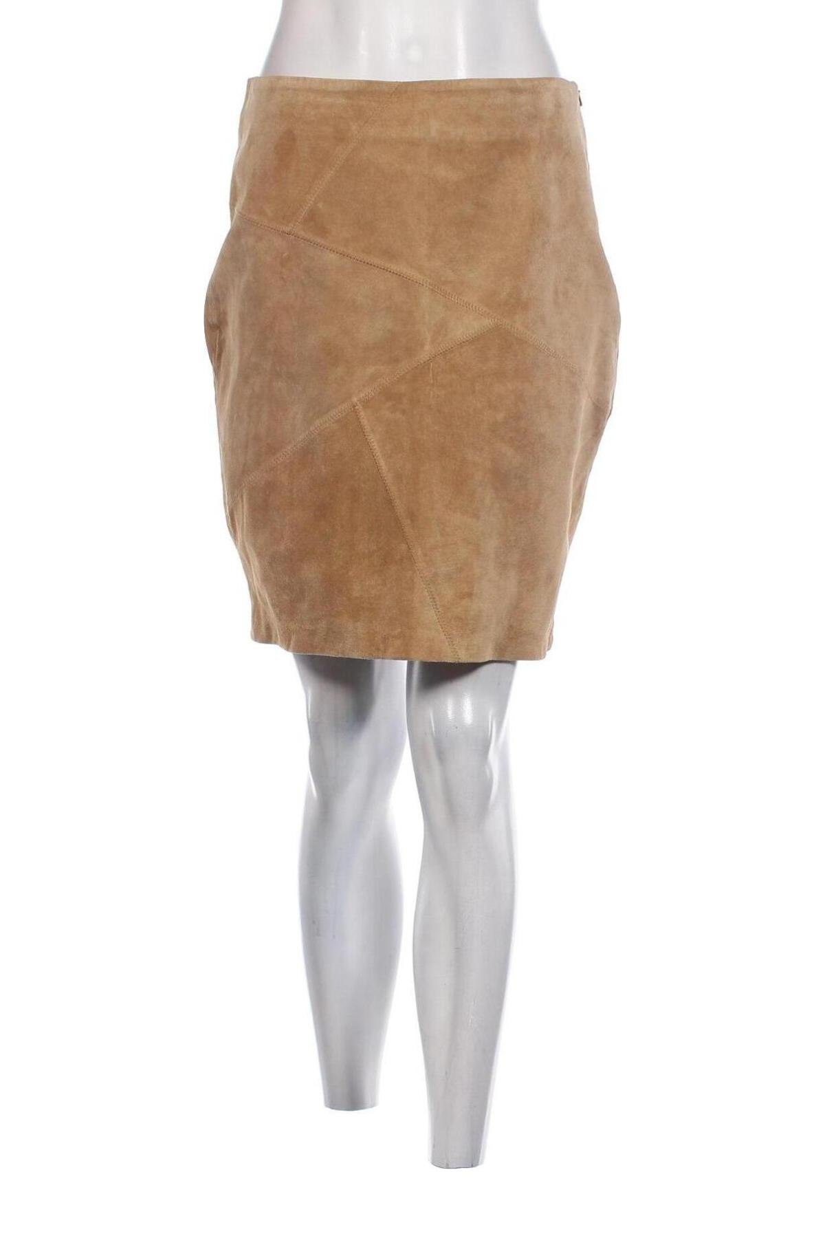 Δερμάτινη φούστα B.Young, Μέγεθος S, Χρώμα  Μπέζ, Τιμή 7,70 €
