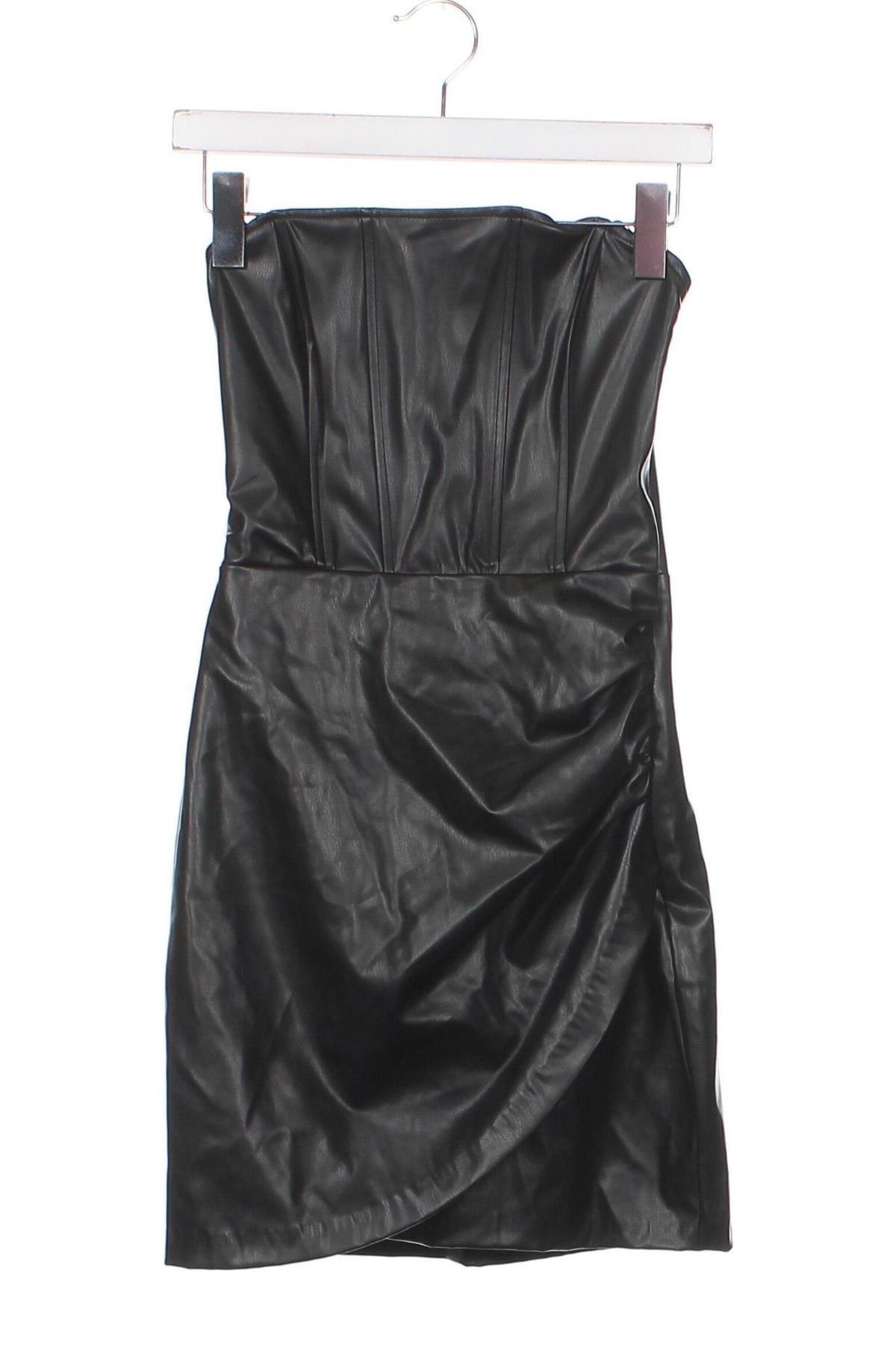 Kožené šaty  Zara, Velikost S, Barva Černá, Cena  387,00 Kč