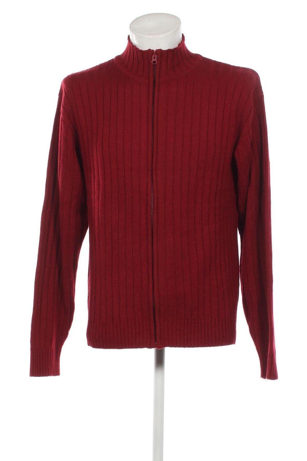 Jachetă tricotată de bărbați, Mărime L, Culoare Roșu, Preț 51,51 Lei