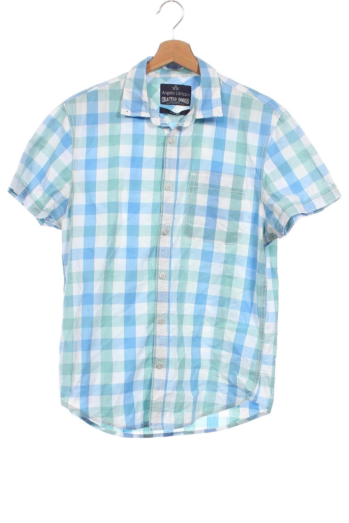 Мъжка риза Angelo Litrico, Размер M, Цвят Син, Цена 12,18 лв.
