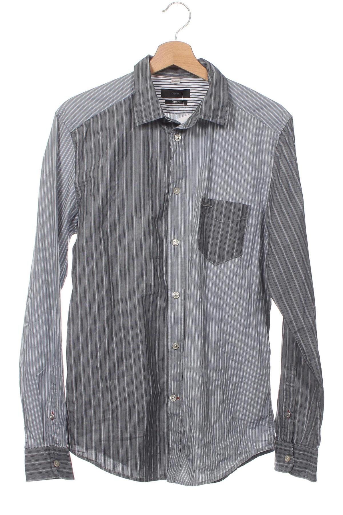 Ανδρικό πουκάμισο Diesel, Μέγεθος L, Χρώμα Γκρί, Τιμή 72,40 €
