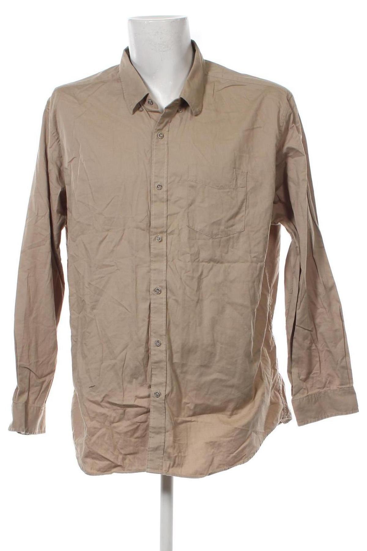 Herrenhemd Eddie Bauer, Größe XXL, Farbe Beige, Preis 6,24 €