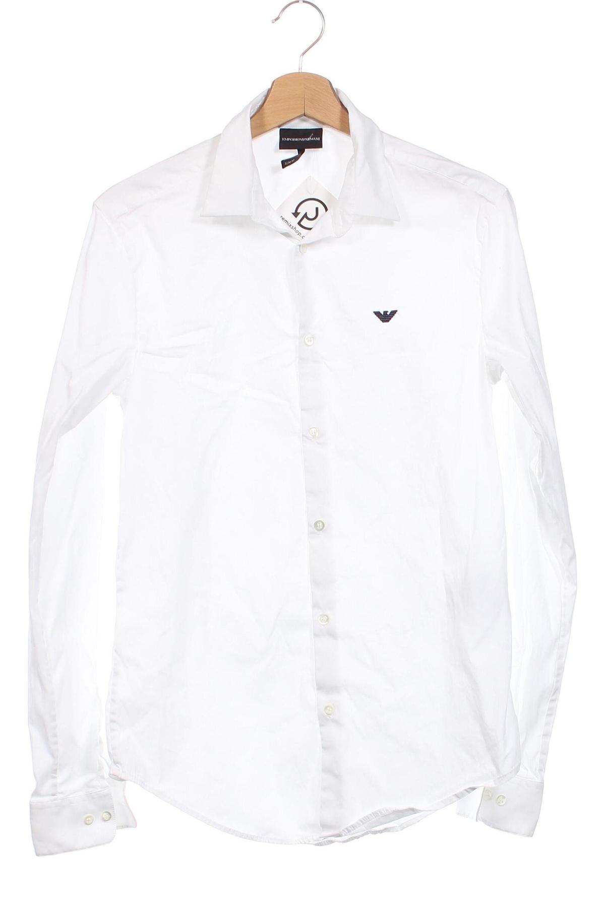 Ανδρικό πουκάμισο Emporio Armani, Μέγεθος S, Χρώμα Λευκό, Τιμή 125,01 €