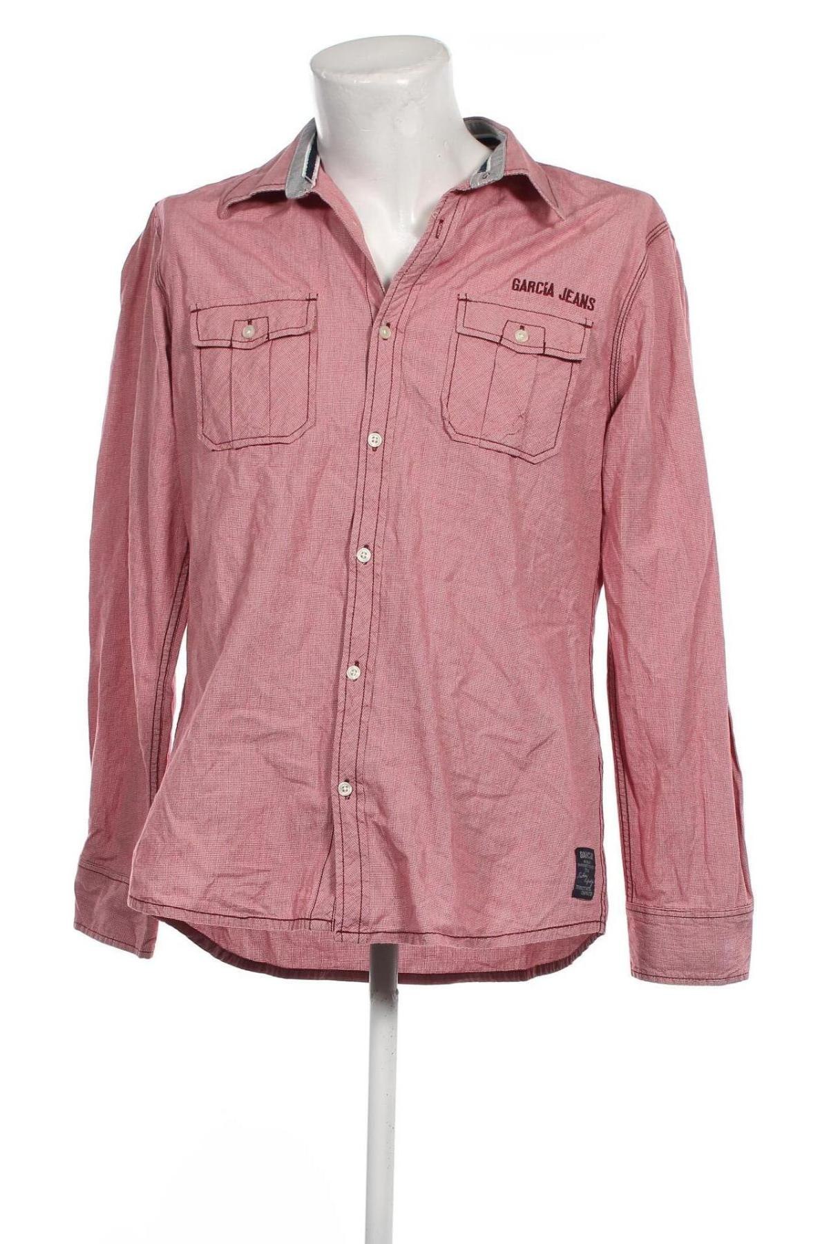 Ανδρικό πουκάμισο Garcia, Μέγεθος XL, Χρώμα Ρόζ , Τιμή 6,09 €
