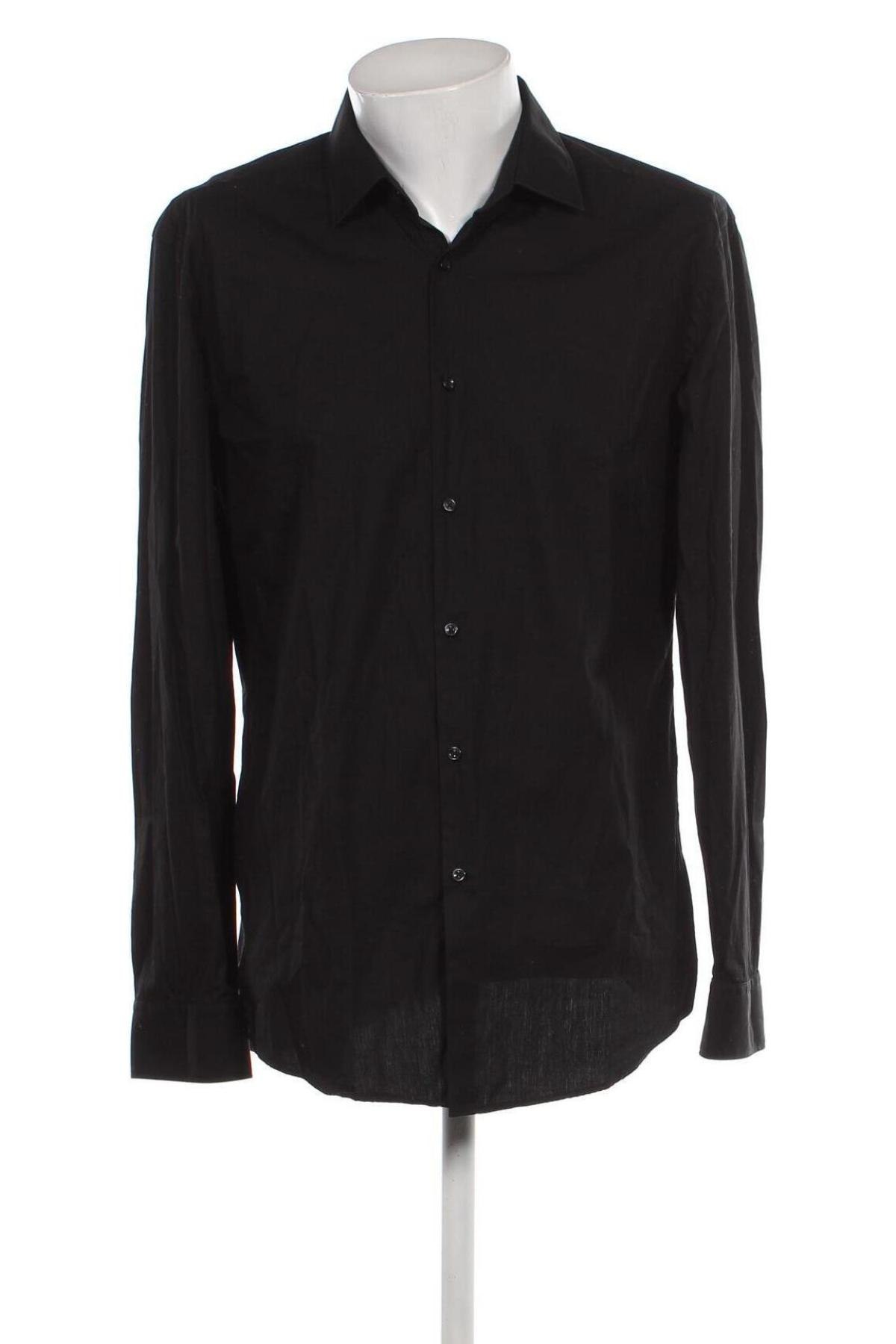 Ανδρικό πουκάμισο Hugo Boss, Μέγεθος XL, Χρώμα Μαύρο, Τιμή 87,19 €