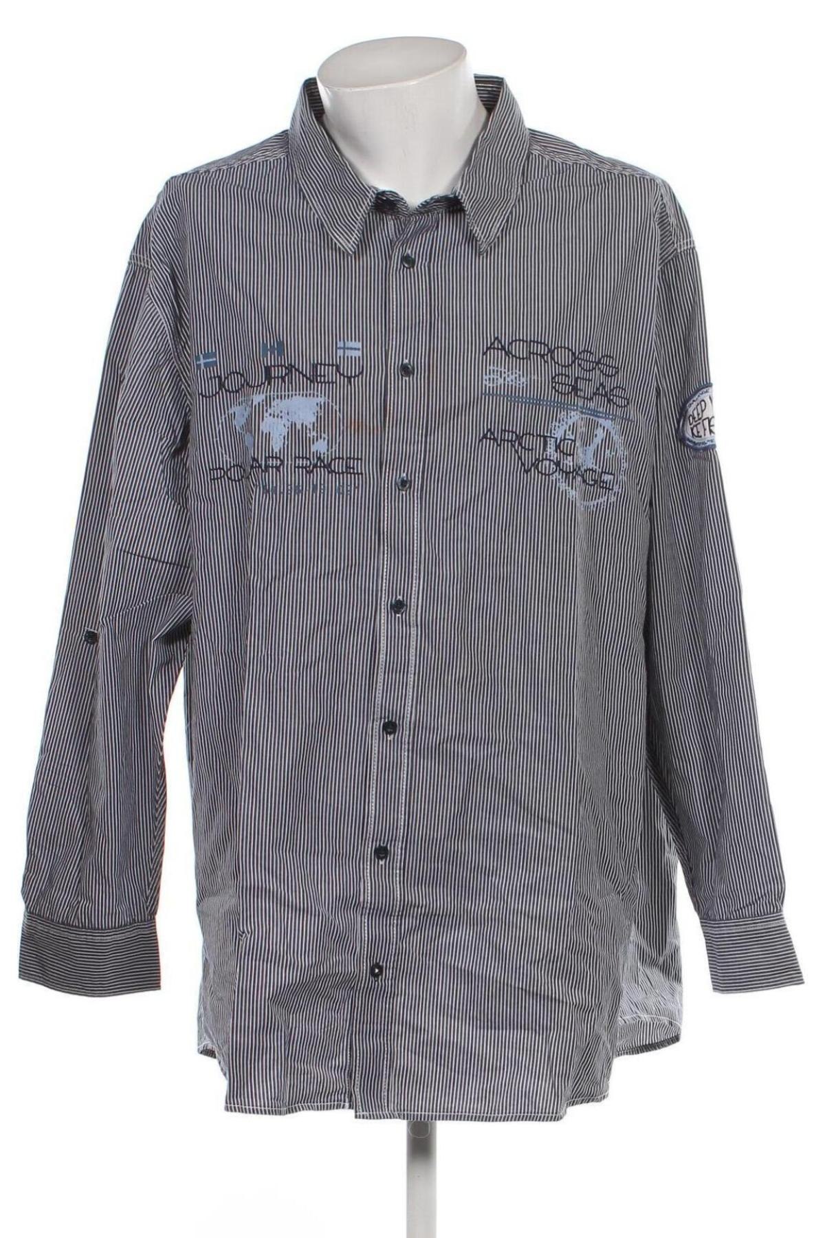 Ανδρικό πουκάμισο Identic, Μέγεθος 4XL, Χρώμα Μπλέ, Τιμή 15,79 €