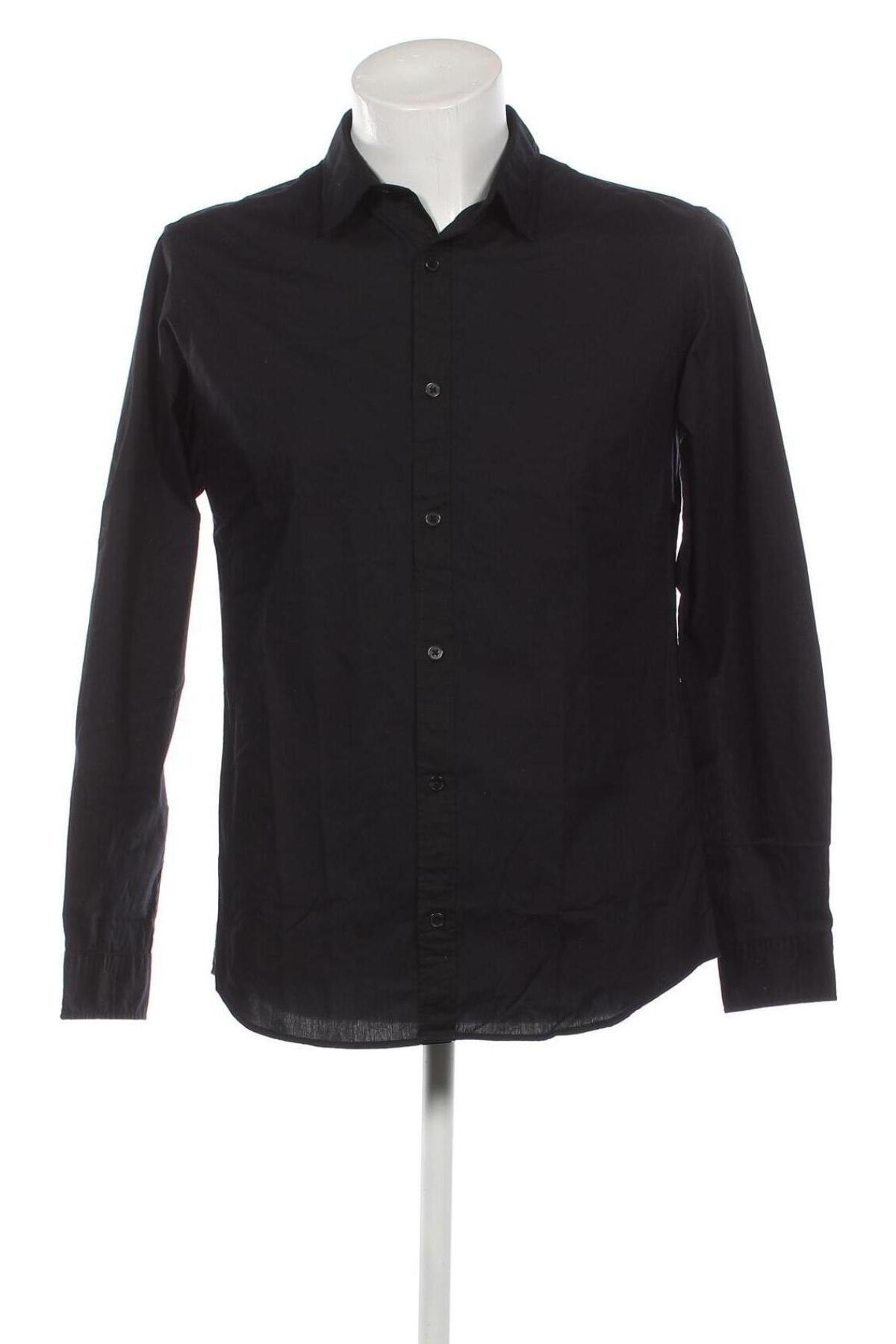 Мъжка риза Jack & Jones, Размер L, Цвят Черен, Цена 68,00 лв.