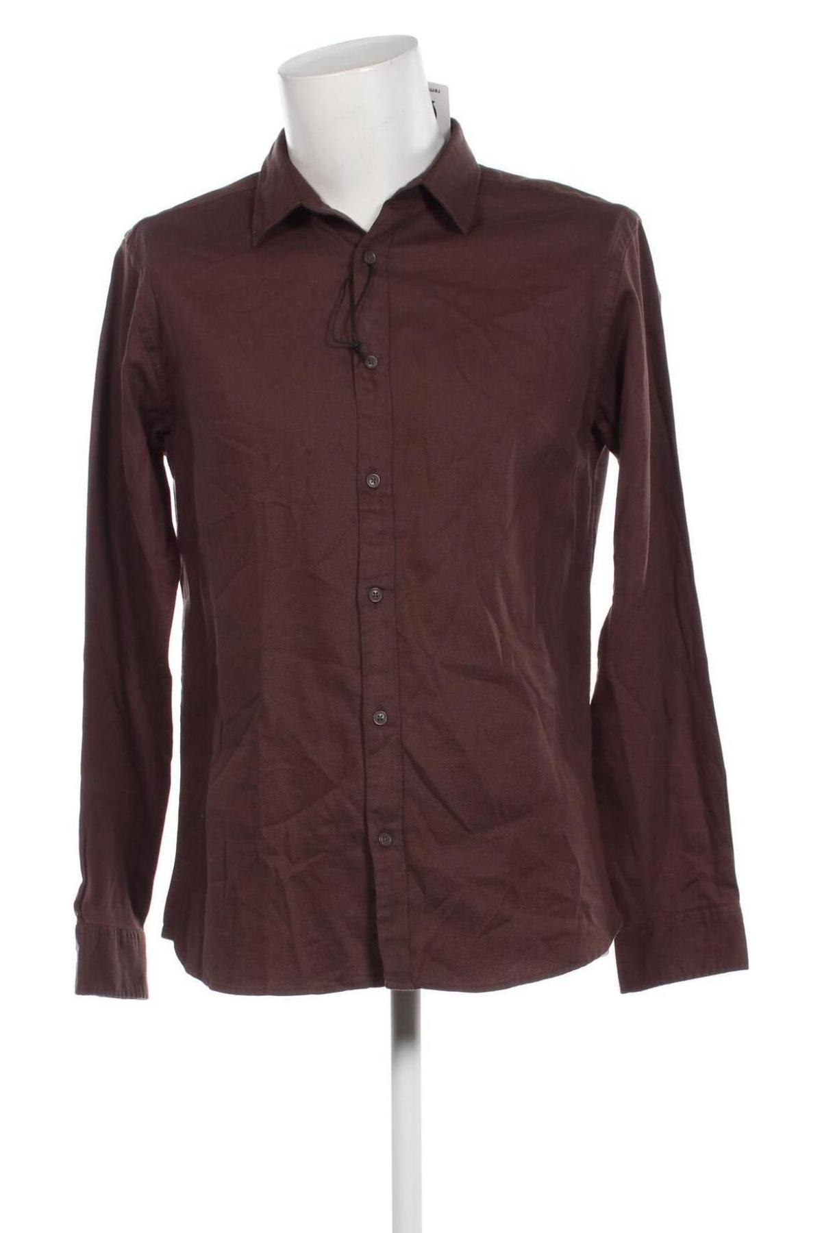 Ανδρικό πουκάμισο Jack & Jones, Μέγεθος L, Χρώμα Καφέ, Τιμή 35,05 €