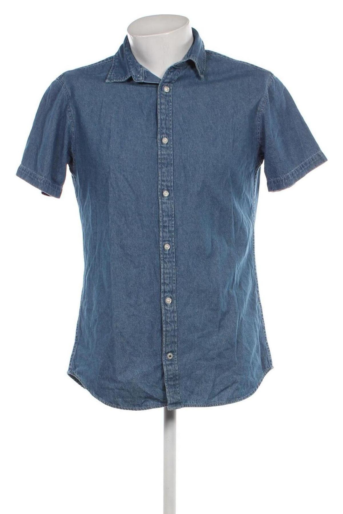 Ανδρικό πουκάμισο Jack & Jones, Μέγεθος L, Χρώμα Μπλέ, Τιμή 15,42 €