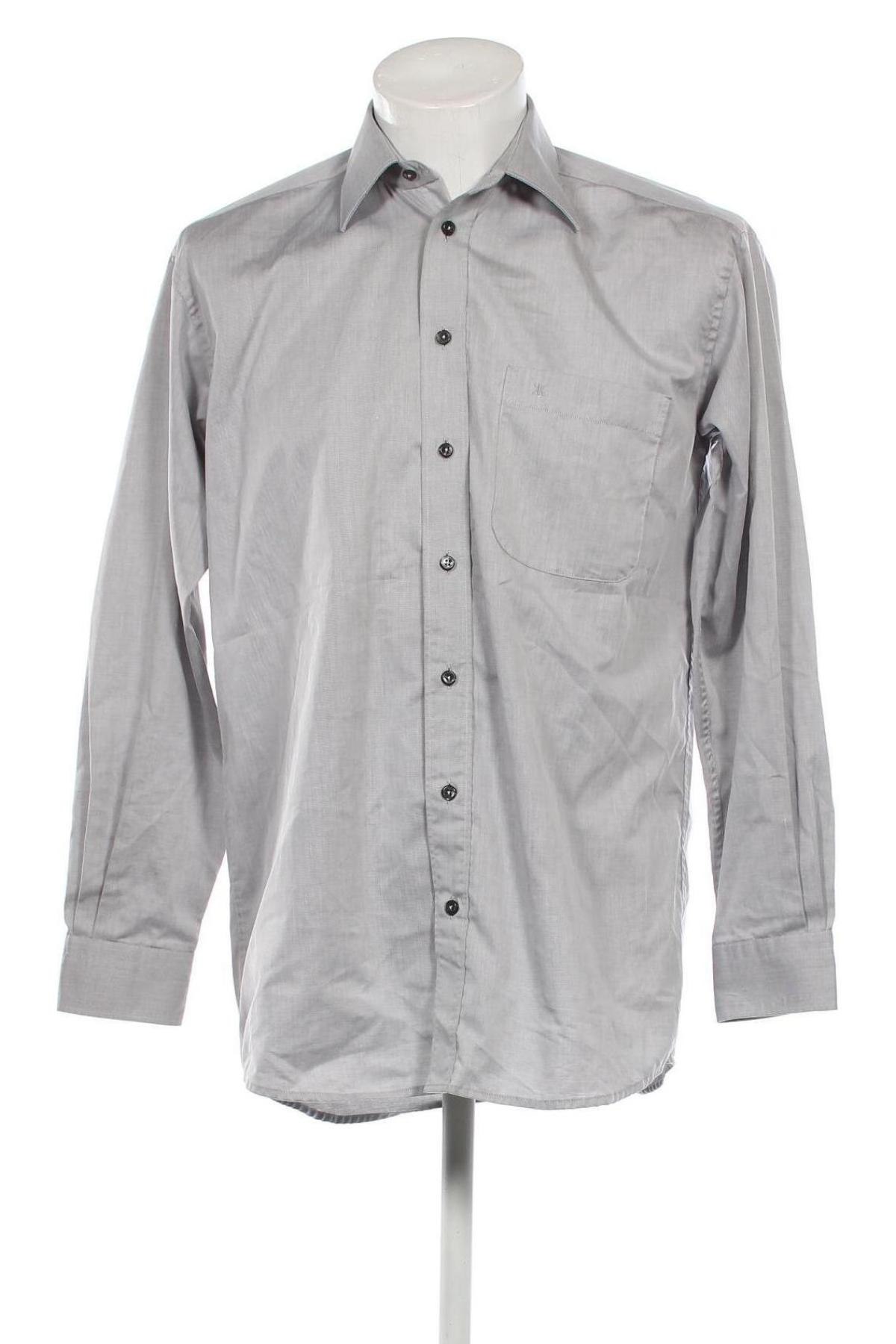 Ανδρικό πουκάμισο Kauf, Μέγεθος M, Χρώμα Γκρί, Τιμή 4,12 €