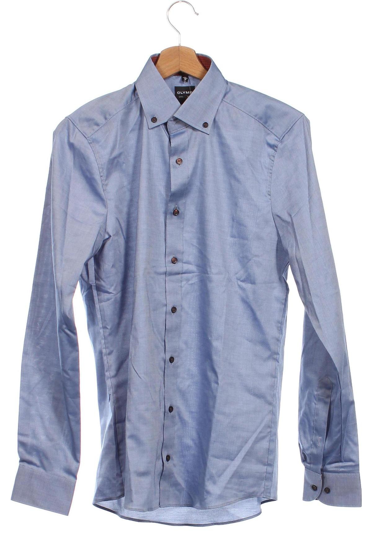 Ανδρικό πουκάμισο Olymp, Μέγεθος M, Χρώμα Μπλέ, Τιμή 18,57 €