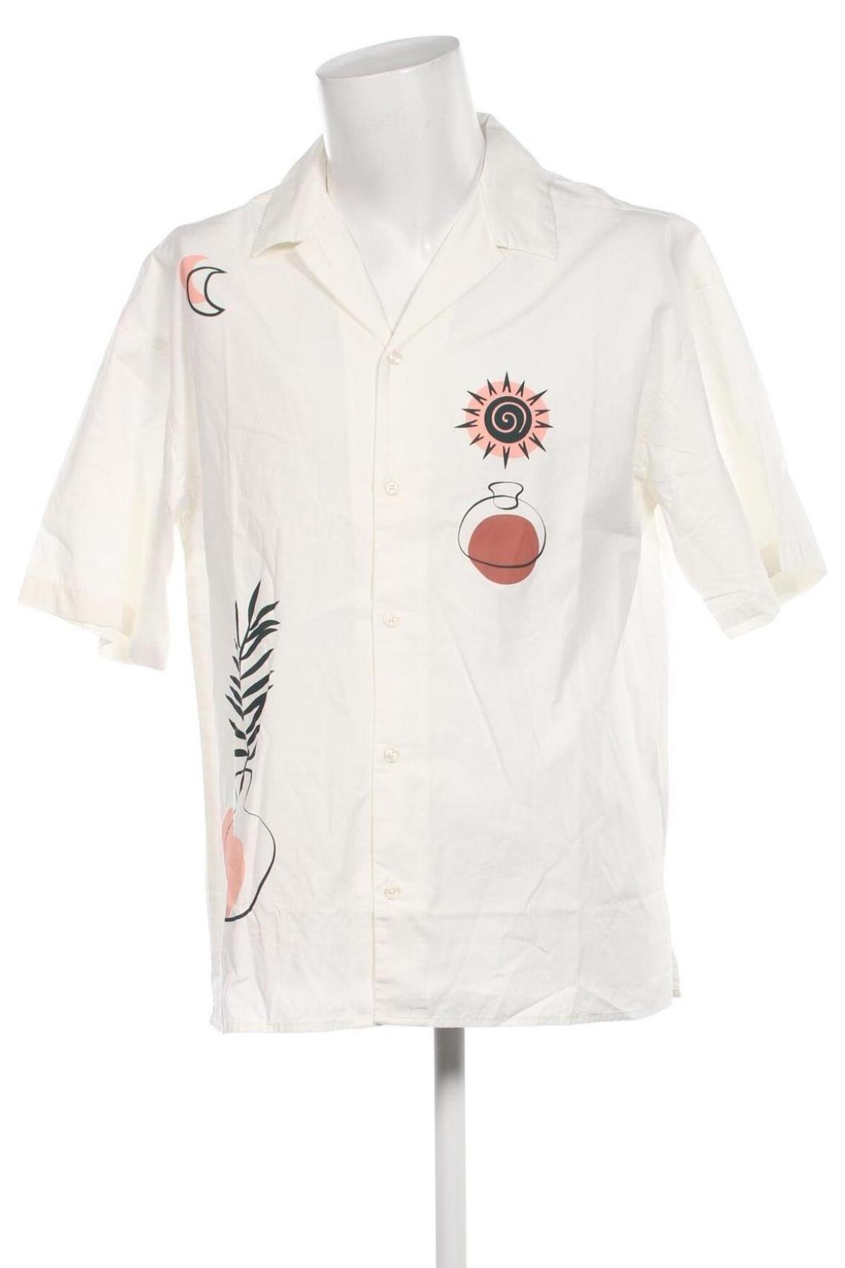 Herrenhemd Originals By Jack & Jones, Größe M, Farbe Weiß, Preis 35,05 €