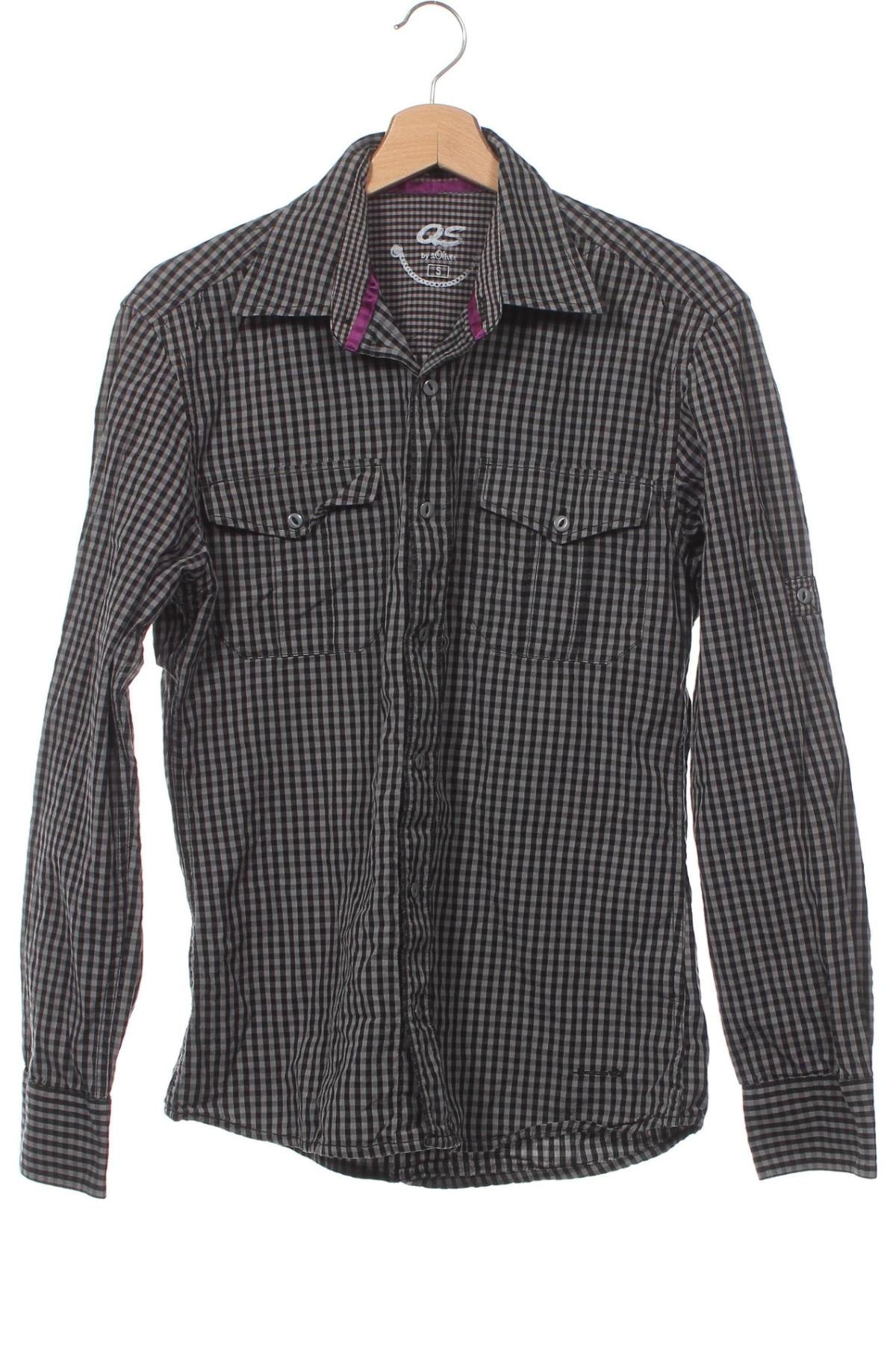 Ανδρικό πουκάμισο Q/S by S.Oliver, Μέγεθος S, Χρώμα Γκρί, Τιμή 3,23 €