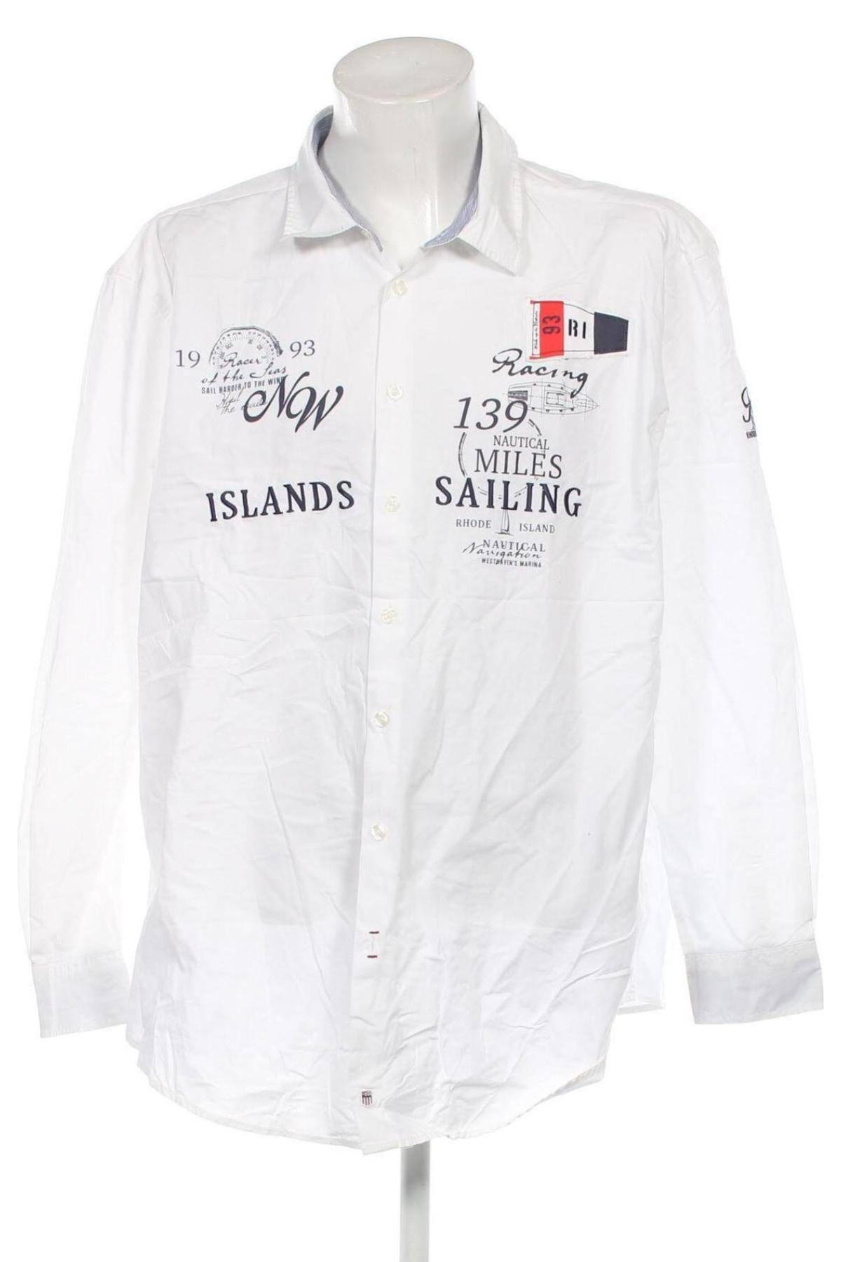 Herrenhemd Rhode Island, Größe 3XL, Farbe Weiß, Preis € 20,18