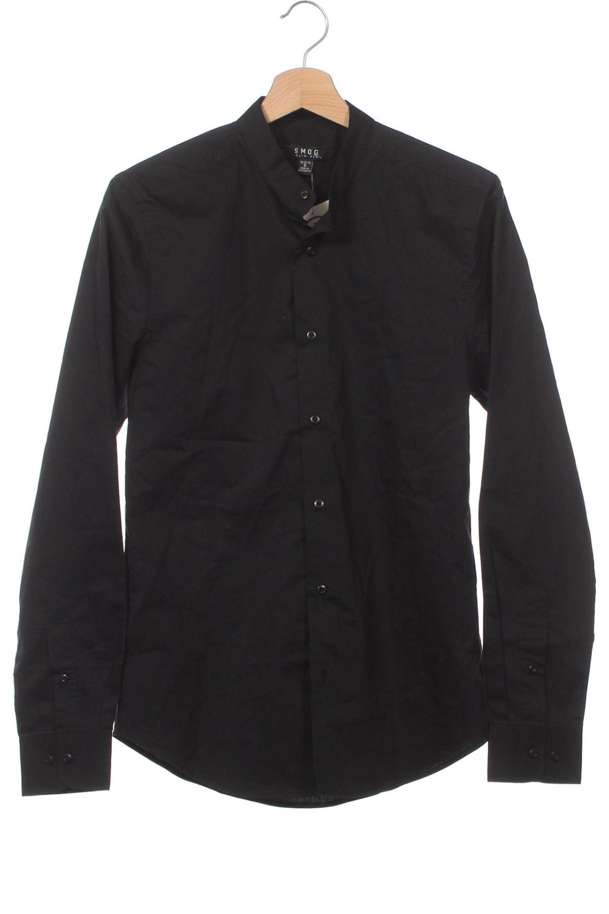 Ανδρικό πουκάμισο Smog, Μέγεθος S, Χρώμα Μαύρο, Τιμή 17,94 €