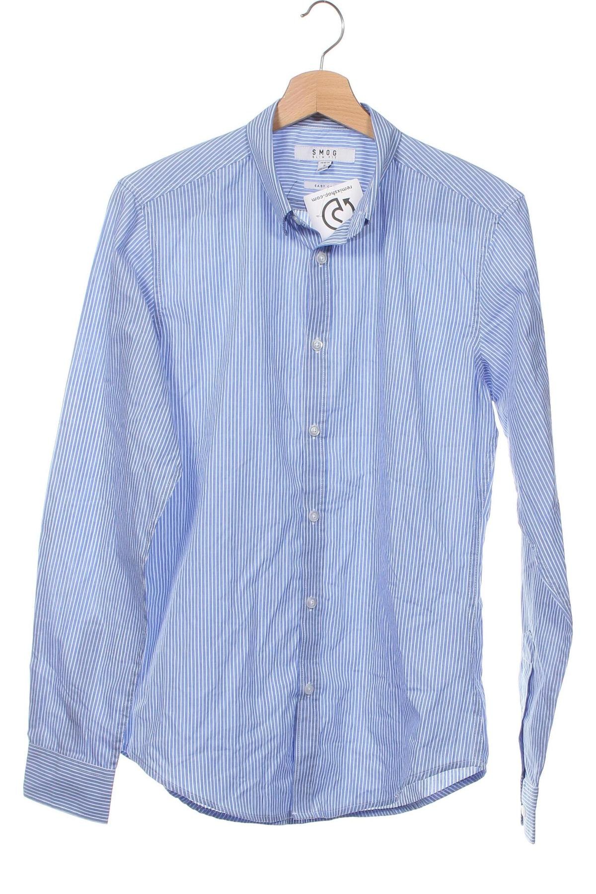Ανδρικό πουκάμισο Smog, Μέγεθος S, Χρώμα Μπλέ, Τιμή 3,23 €