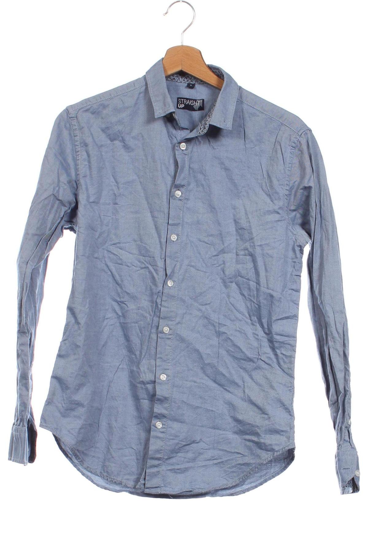 Ανδρικό πουκάμισο Straight Up, Μέγεθος S, Χρώμα Μπλέ, Τιμή 17,94 €