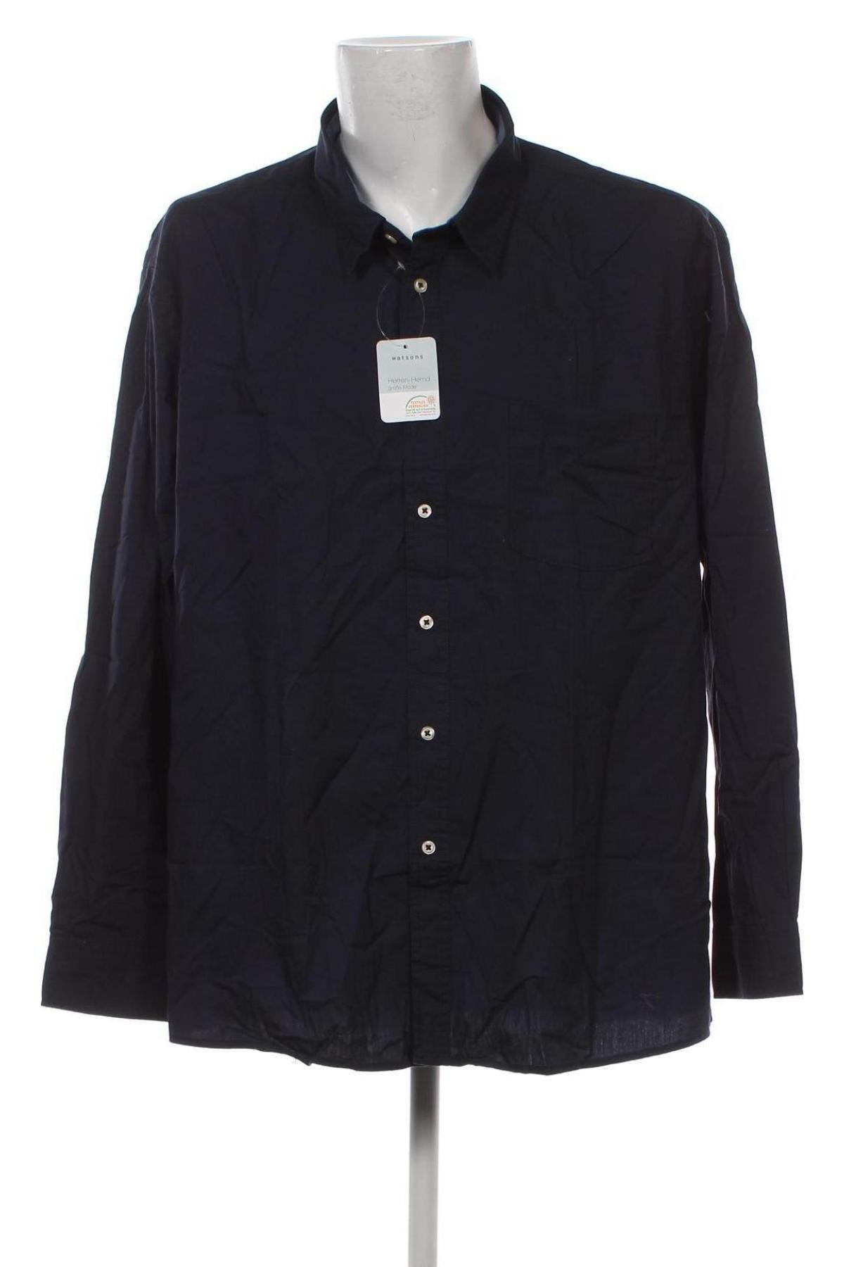 Ανδρικό πουκάμισο Watson's, Μέγεθος 4XL, Χρώμα Μπλέ, Τιμή 25,83 €