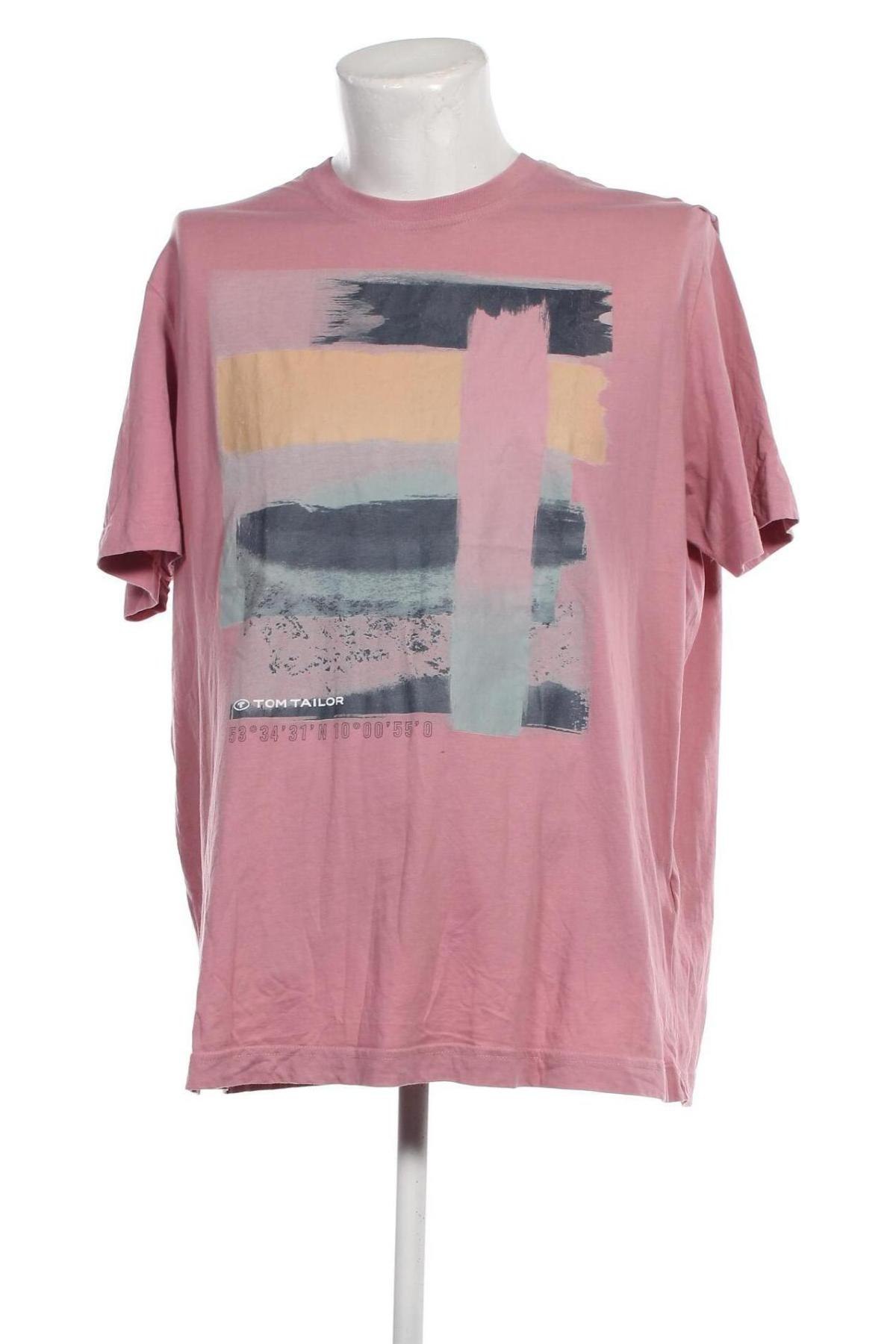 Pánské tričko  Tom Tailor, Velikost 3XL, Barva Popelavě růžová, Cena  420,00 Kč