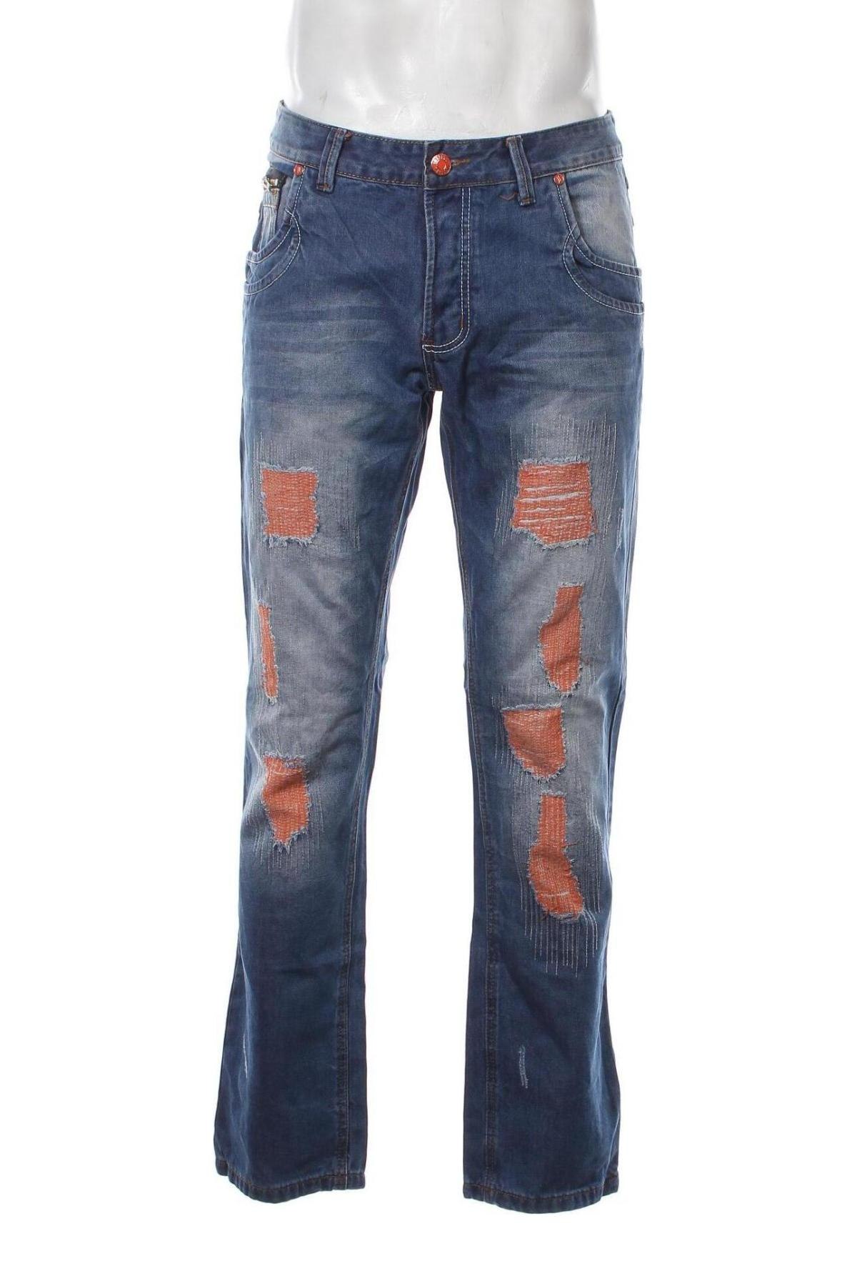 Męskie jeansy Justing Jeans, Rozmiar L, Kolor Niebieski, Cena 34,80 zł