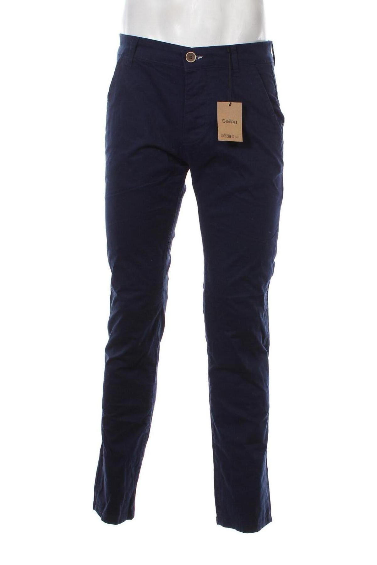 Мъжки панталон Alessandro Salvarini, Размер M, Цвят Син, Цена 22,00 лв.