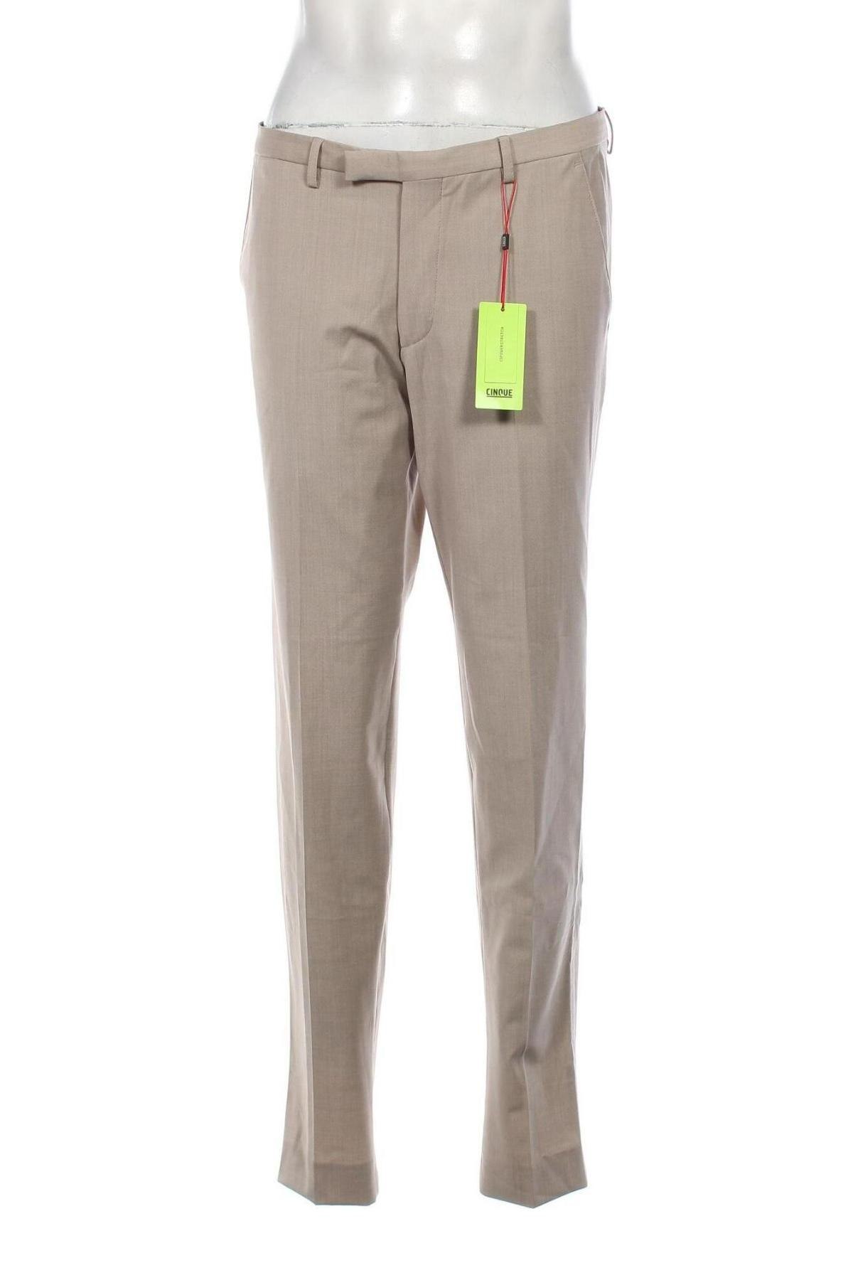 Pantaloni de bărbați Cinque, Mărime M, Culoare Bej, Preț 108,55 Lei