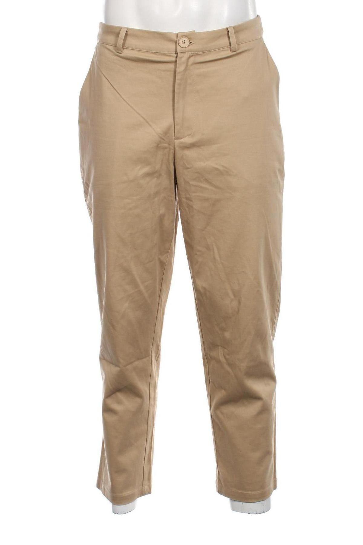 Pantaloni de bărbați Dan Fox X About You, Mărime L, Culoare Bej, Preț 286,18 Lei