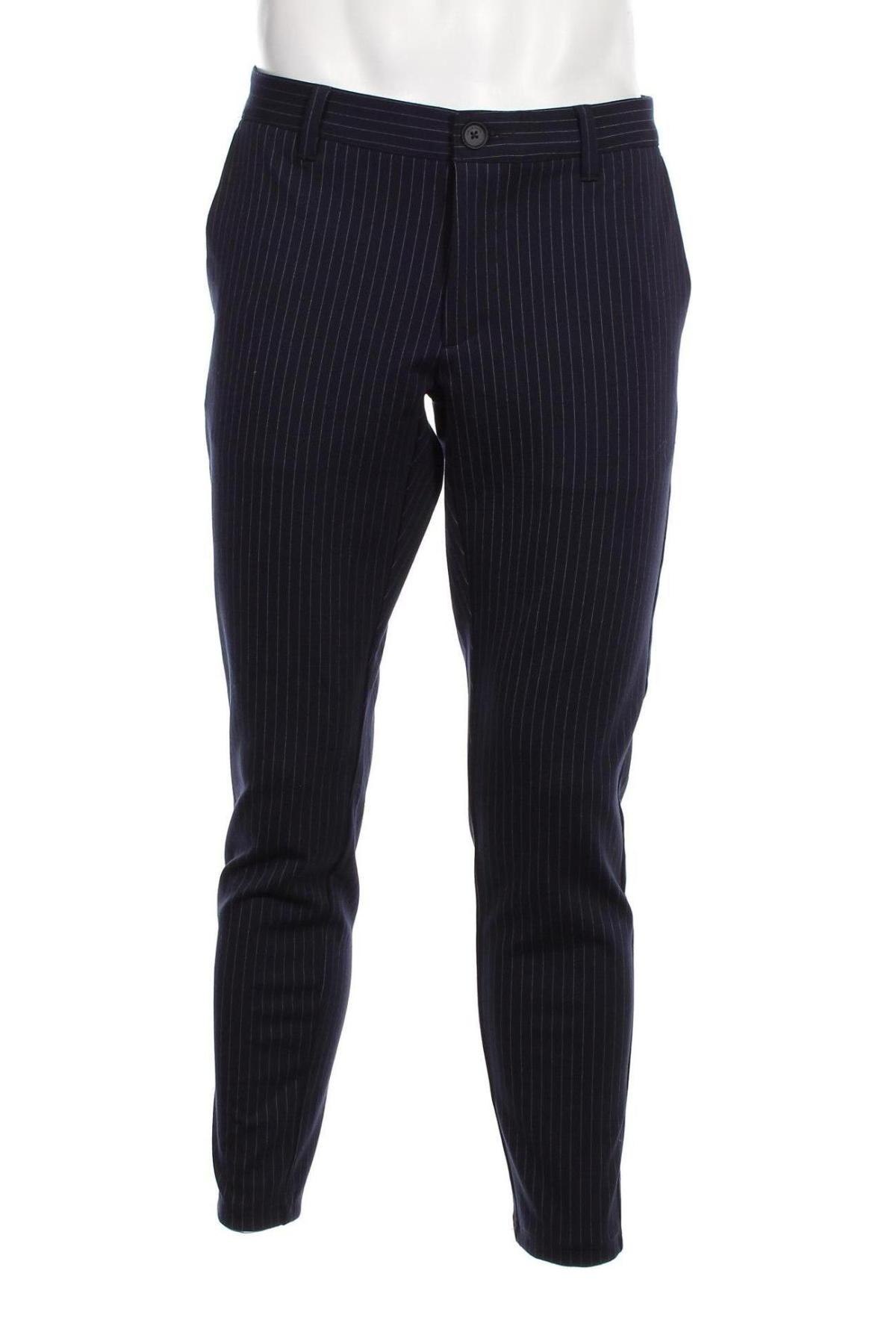 Pantaloni de bărbați Only & Sons, Mărime L, Culoare Albastru, Preț 95,39 Lei