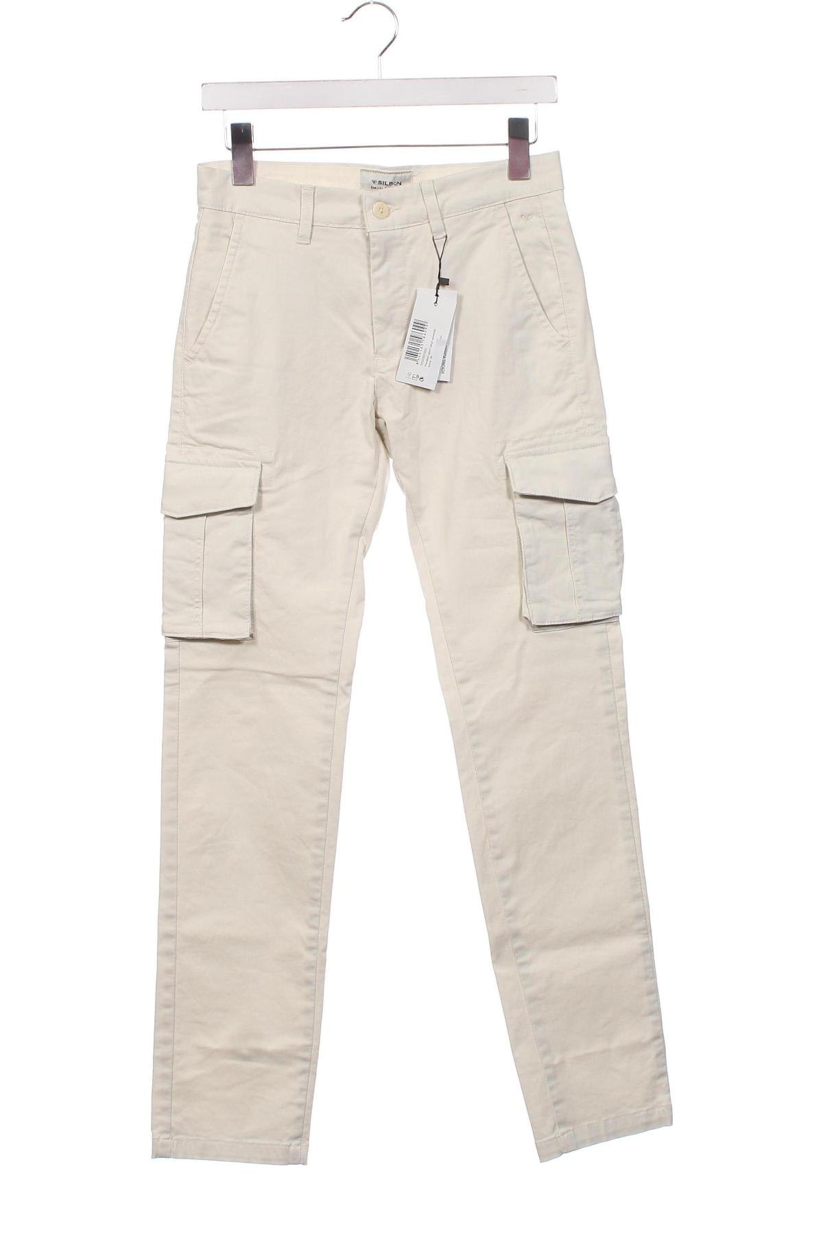 Pantaloni de bărbați Silbon, Mărime S, Culoare Ecru, Preț 434,21 Lei