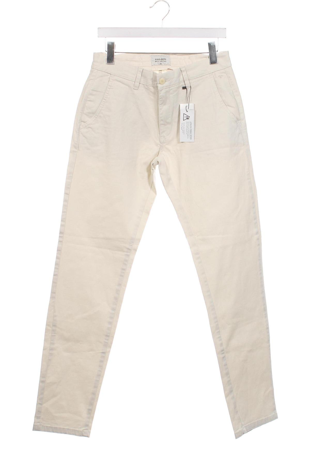 Мъжки панталон Silbon, Размер S, Цвят Екрю, Цена 19,80 лв.