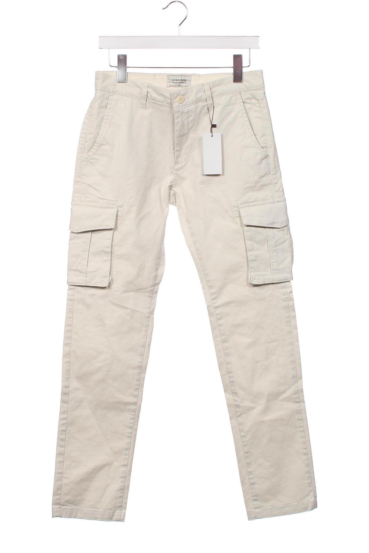 Pantaloni de bărbați Silbon, Mărime M, Culoare Ecru, Preț 434,21 Lei