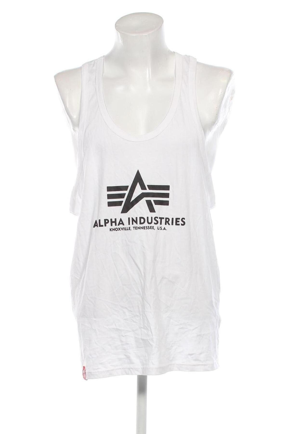 Herren Tanktop Alpha Industries, Größe XL, Farbe Weiß, Preis 14,12 €