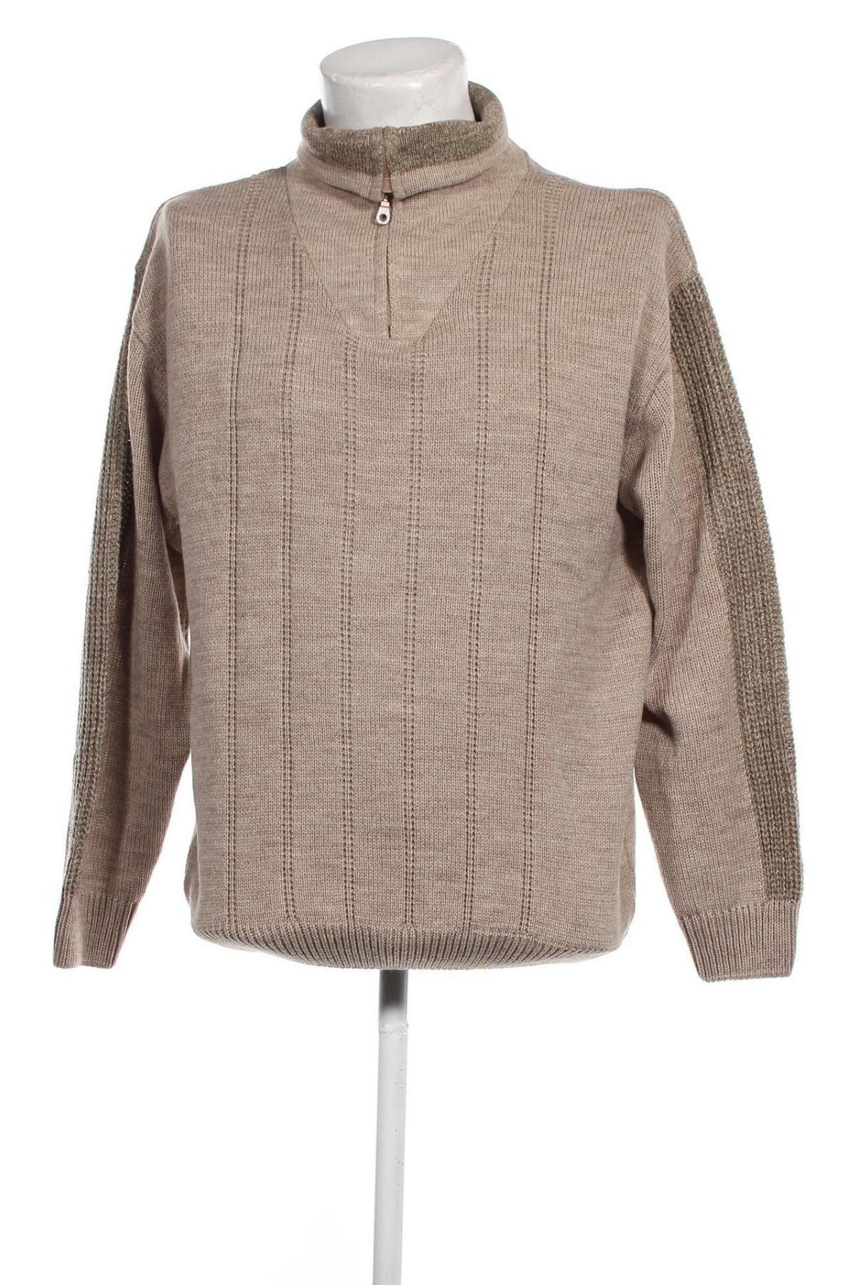 Herrenpullover, Größe L, Farbe Beige, Preis 10,90 €