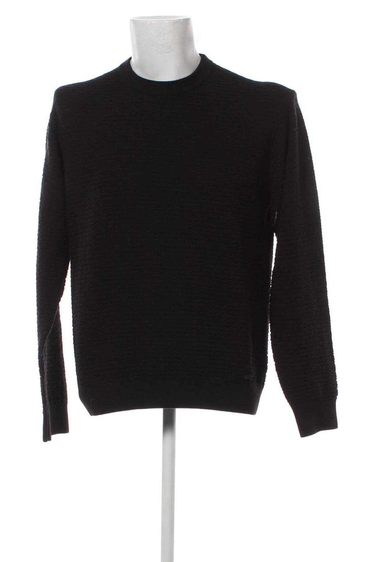 Ανδρικό πουλόβερ Hugo Boss, Μέγεθος L, Χρώμα Μαύρο, Τιμή 120,62 €