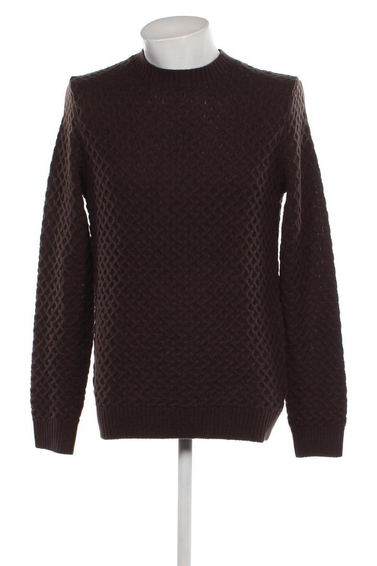 Męski sweter Jack & Jones PREMIUM, Rozmiar L, Kolor Brązowy, Cena 45,99 zł