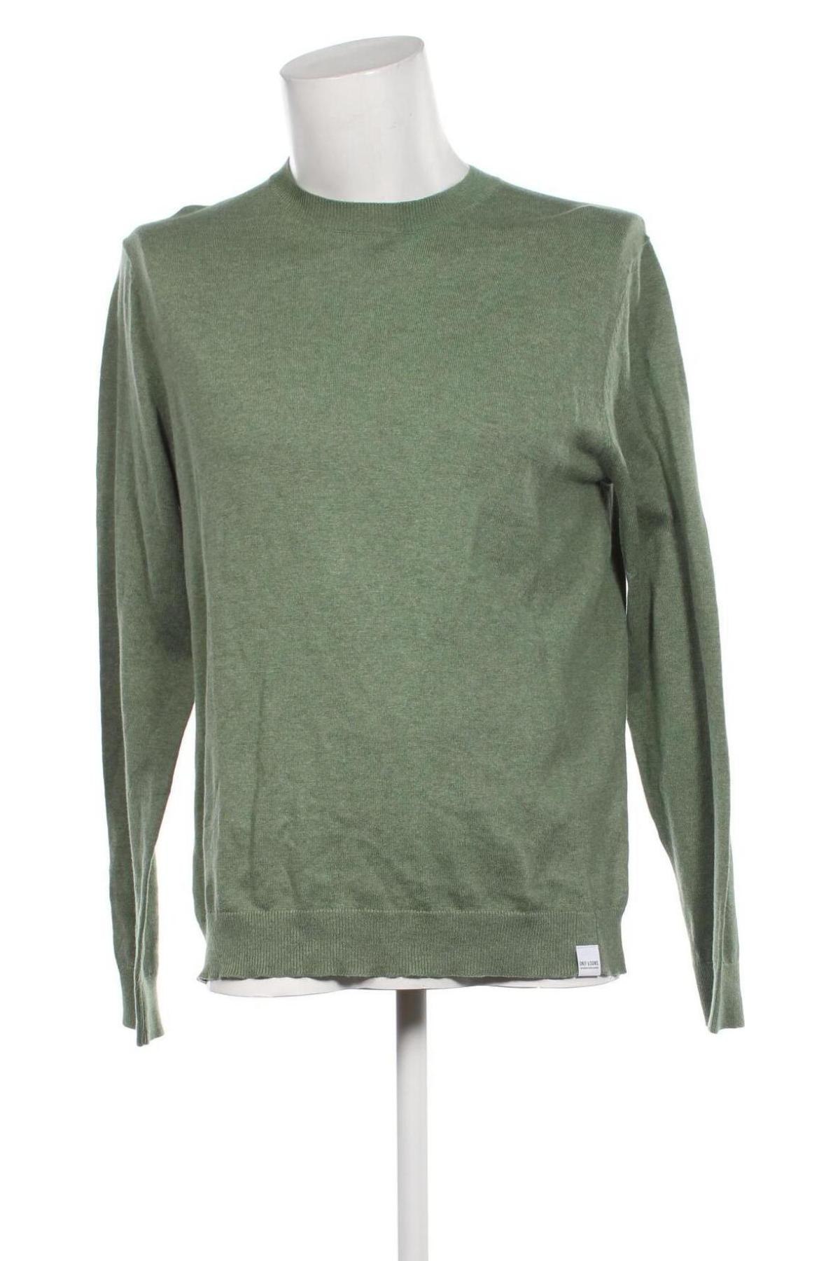 Pánsky sveter  Only & Sons, Veľkosť L, Farba Zelená, Cena  9,48 €
