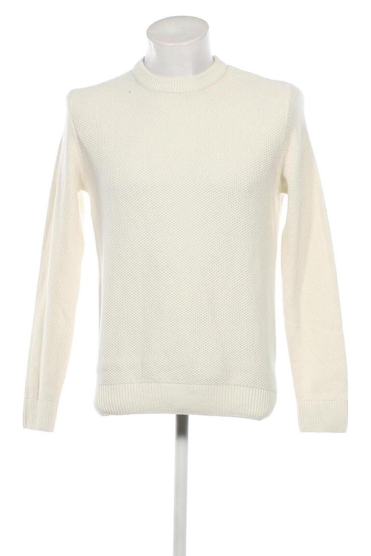 Ανδρικό πουλόβερ Originals By Jack & Jones, Μέγεθος M, Χρώμα Εκρού, Τιμή 9,46 €
