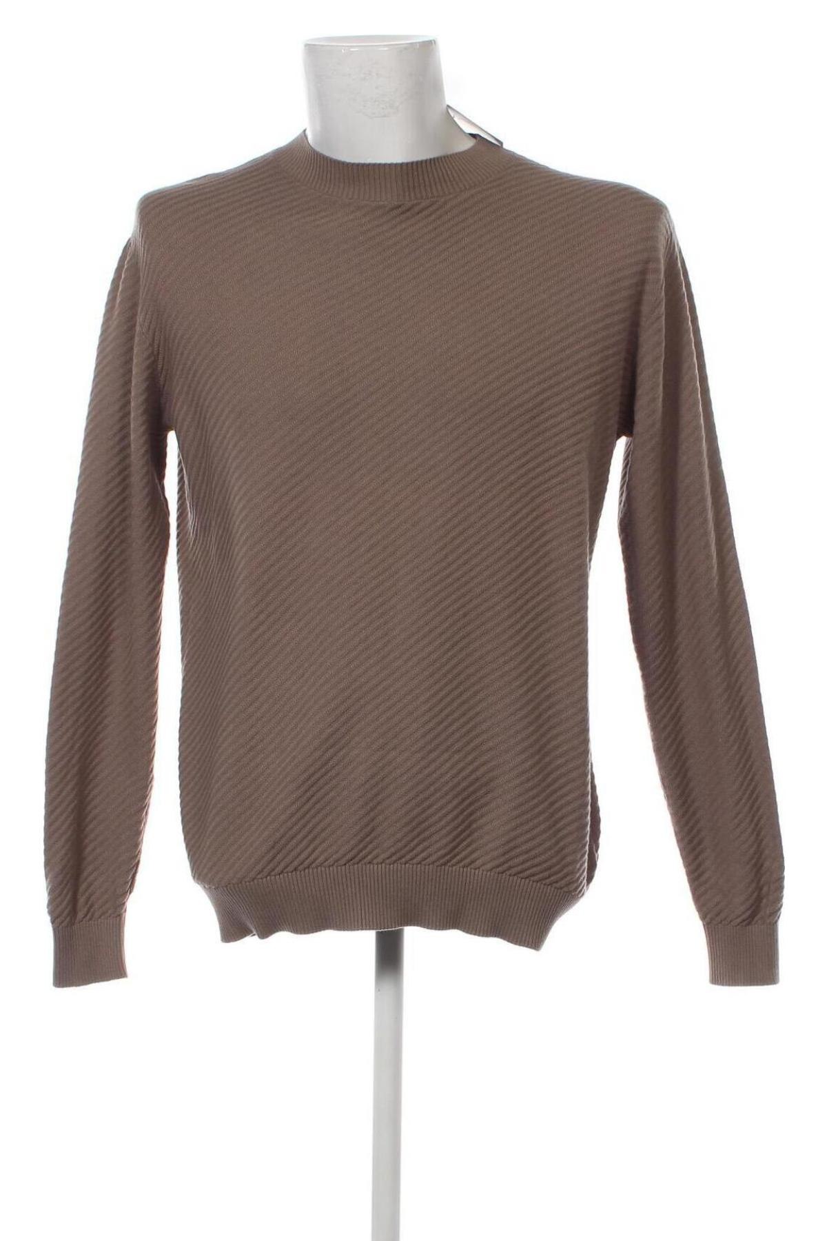 Мъжки пуловер Review, Размер M, Цвят Бежов, Цена 18,24 лв.