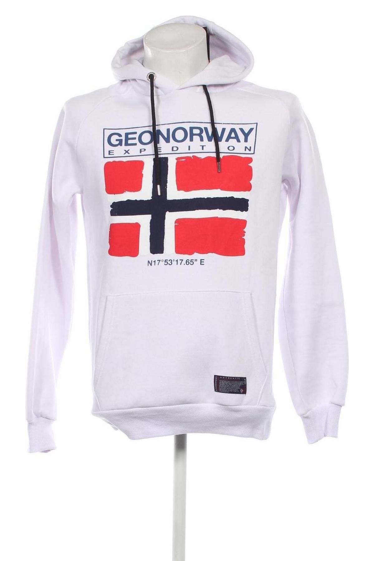 Мъжки суичър Geographical Norway, Размер L, Цвят Бял, Цена 150,00 лв.